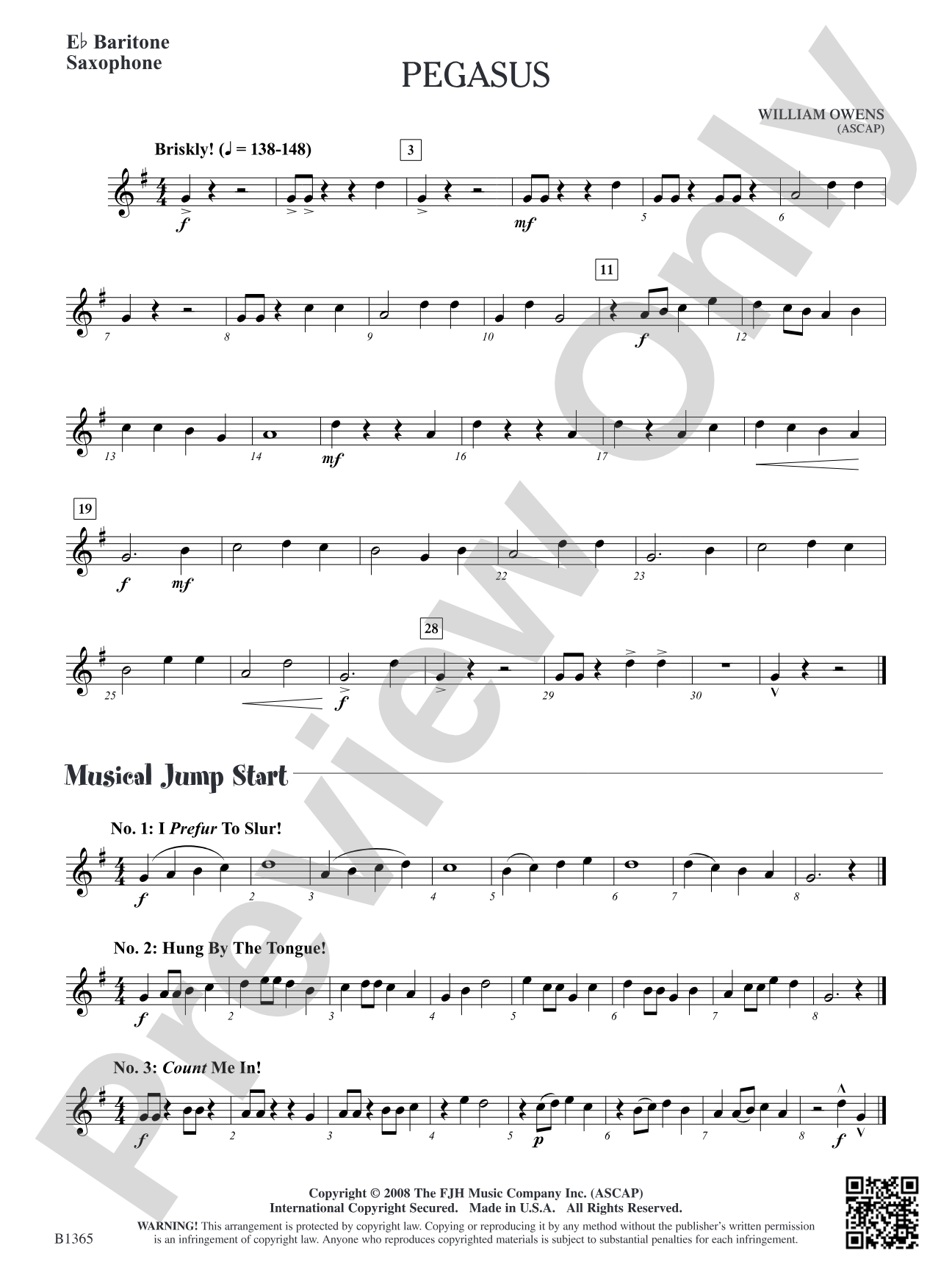 Pegasus: E-flat Baritone Saxophone