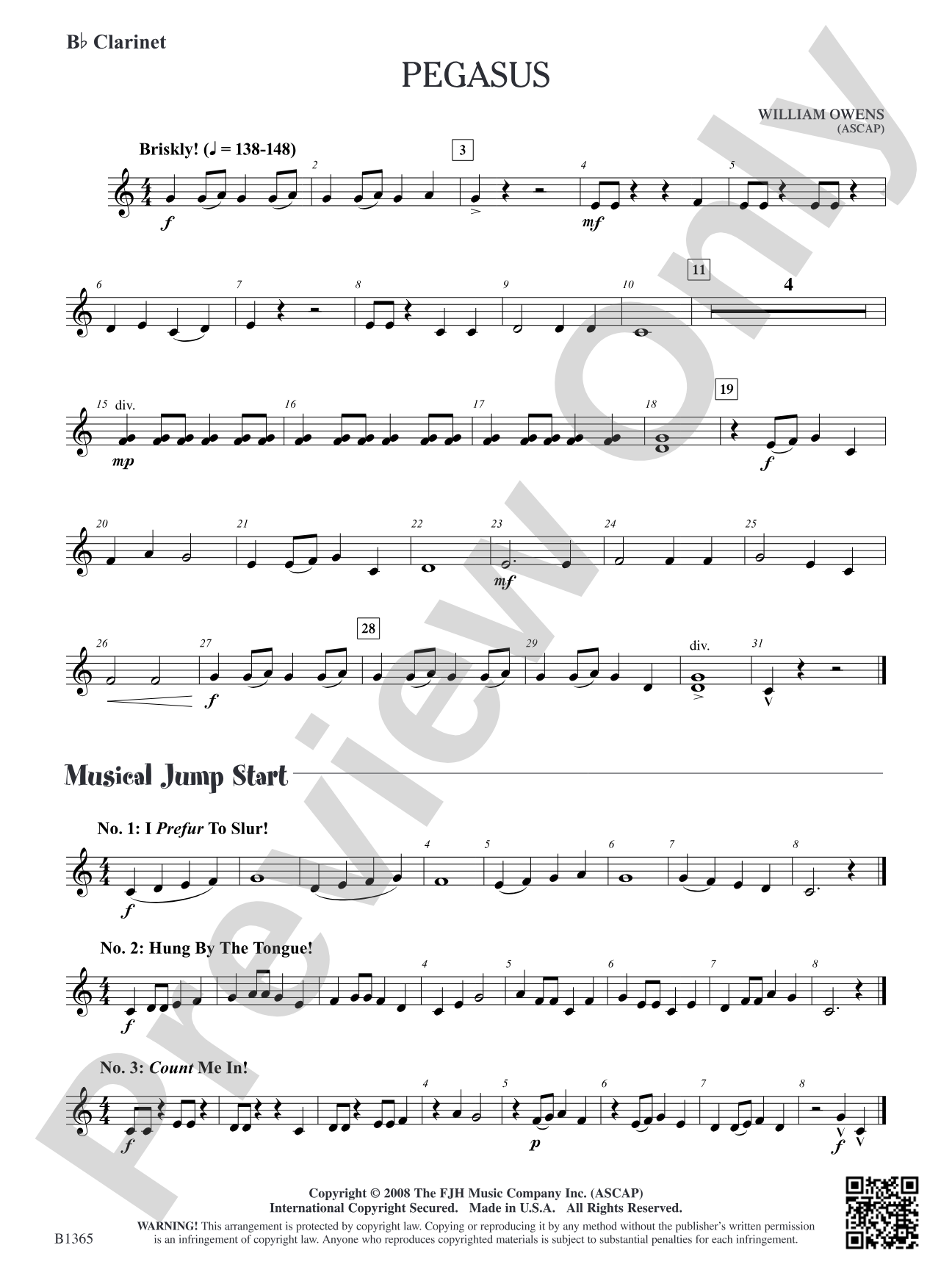 Pegasus: B-flat Clarinet