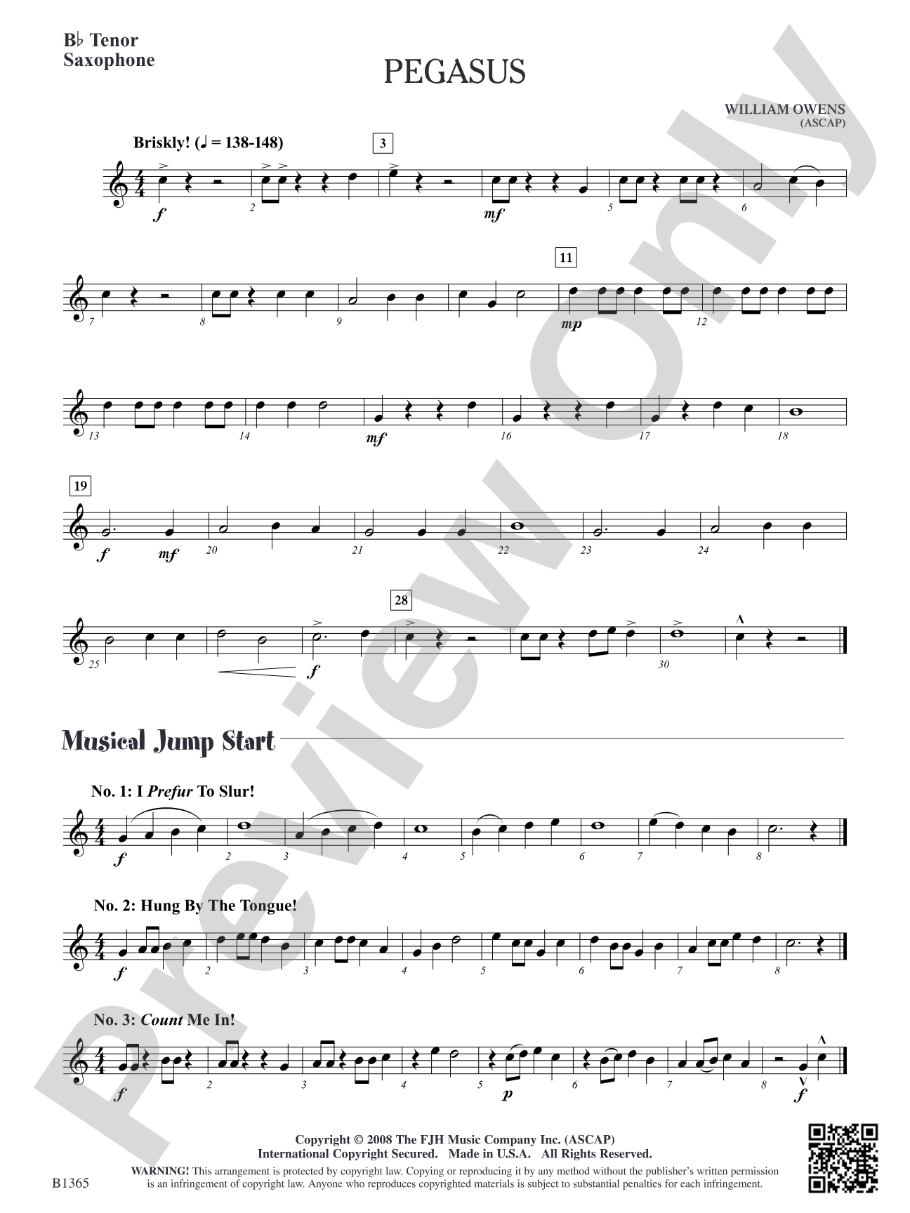 Pegasus: B-flat Tenor Saxophone