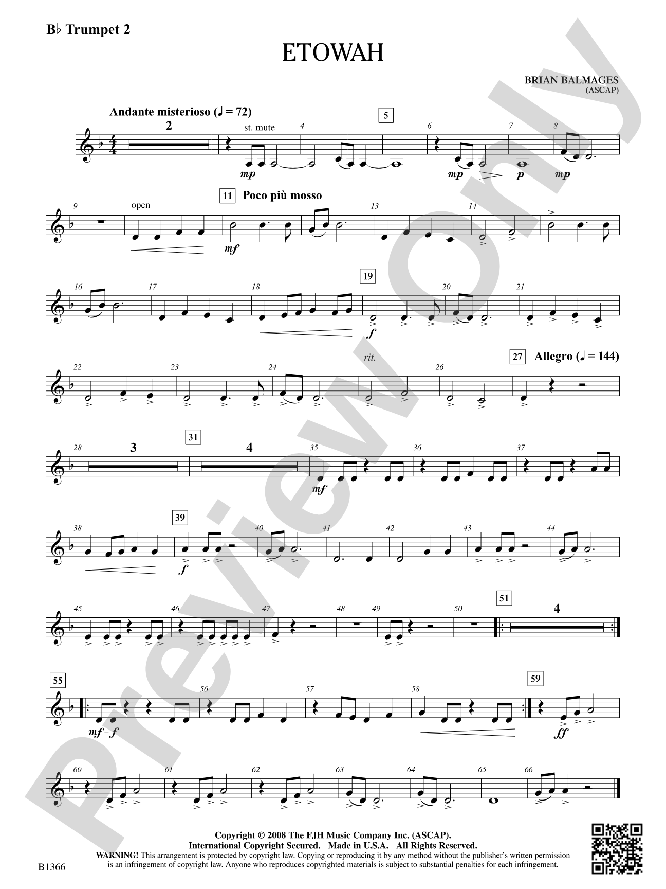 Etowah: B-flat Trumpet 2