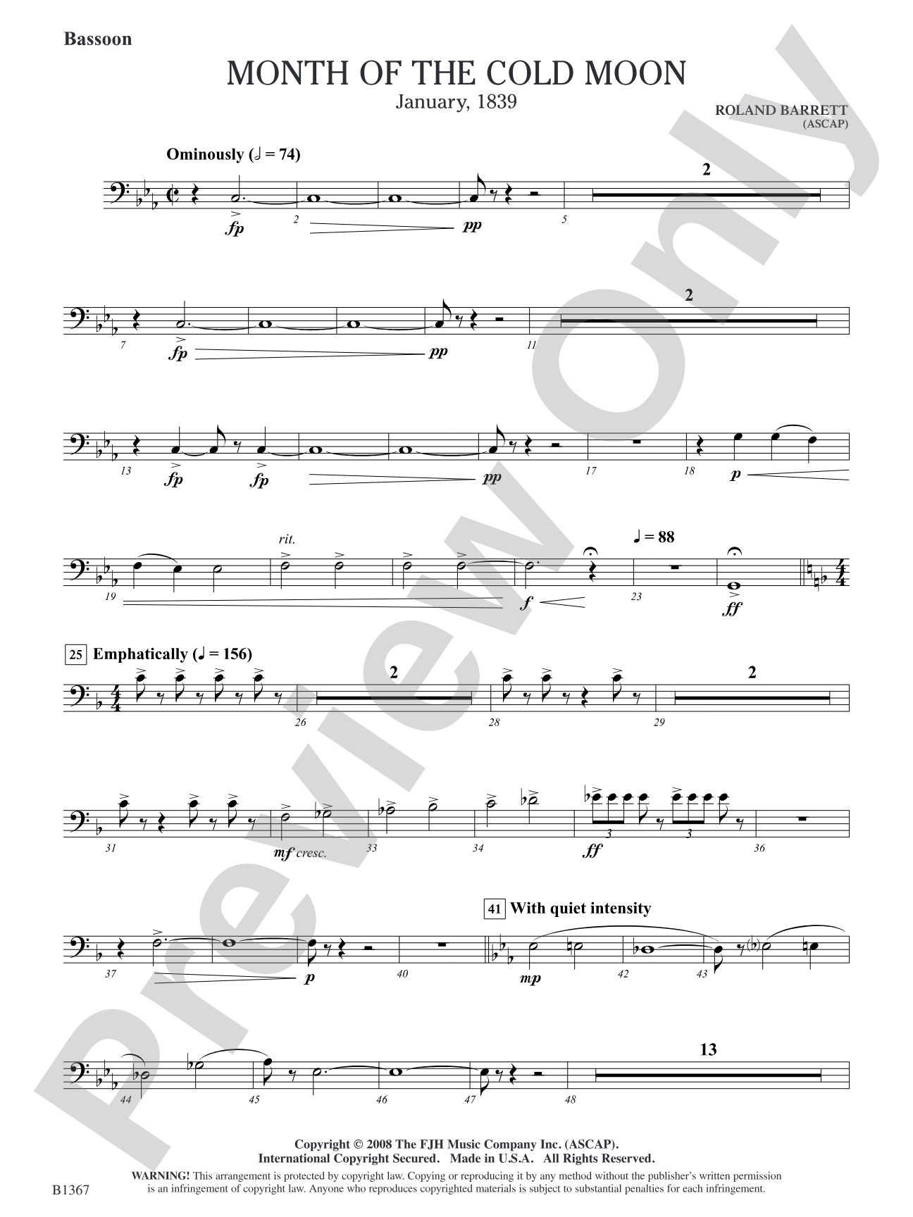 Month of the Cold Moon: Bassoon