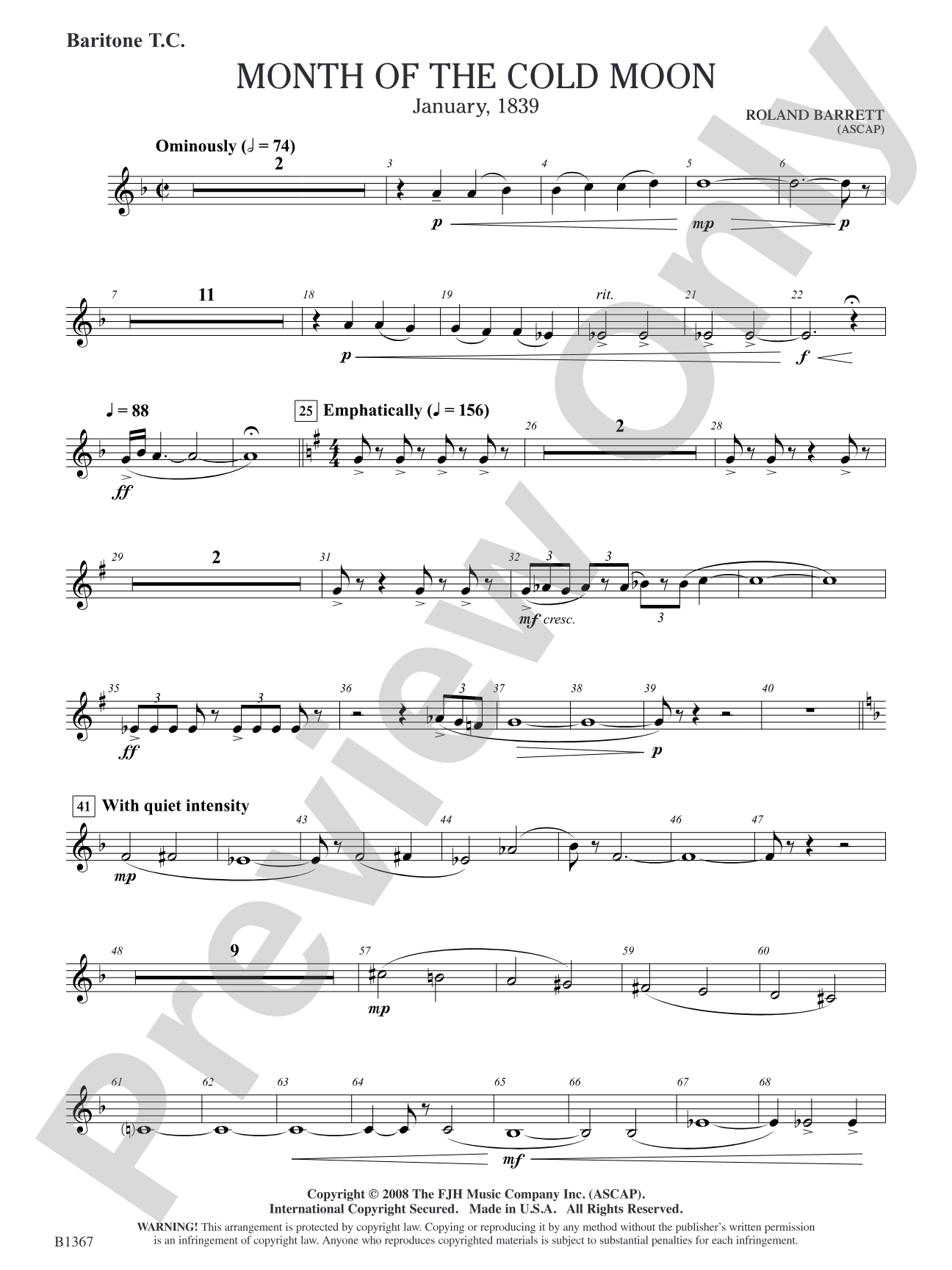 Month of the Cold Moon: Baritone T.C.