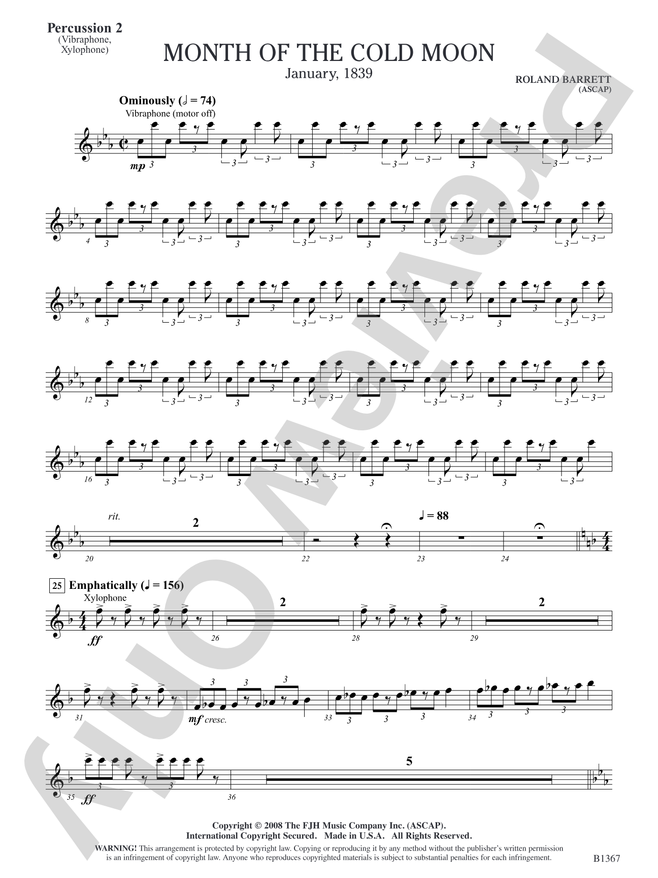 Month of the Cold Moon: Percussion 2
