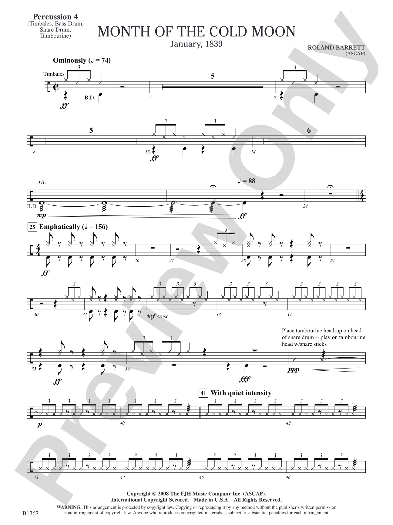 Month of the Cold Moon: Percussion 4