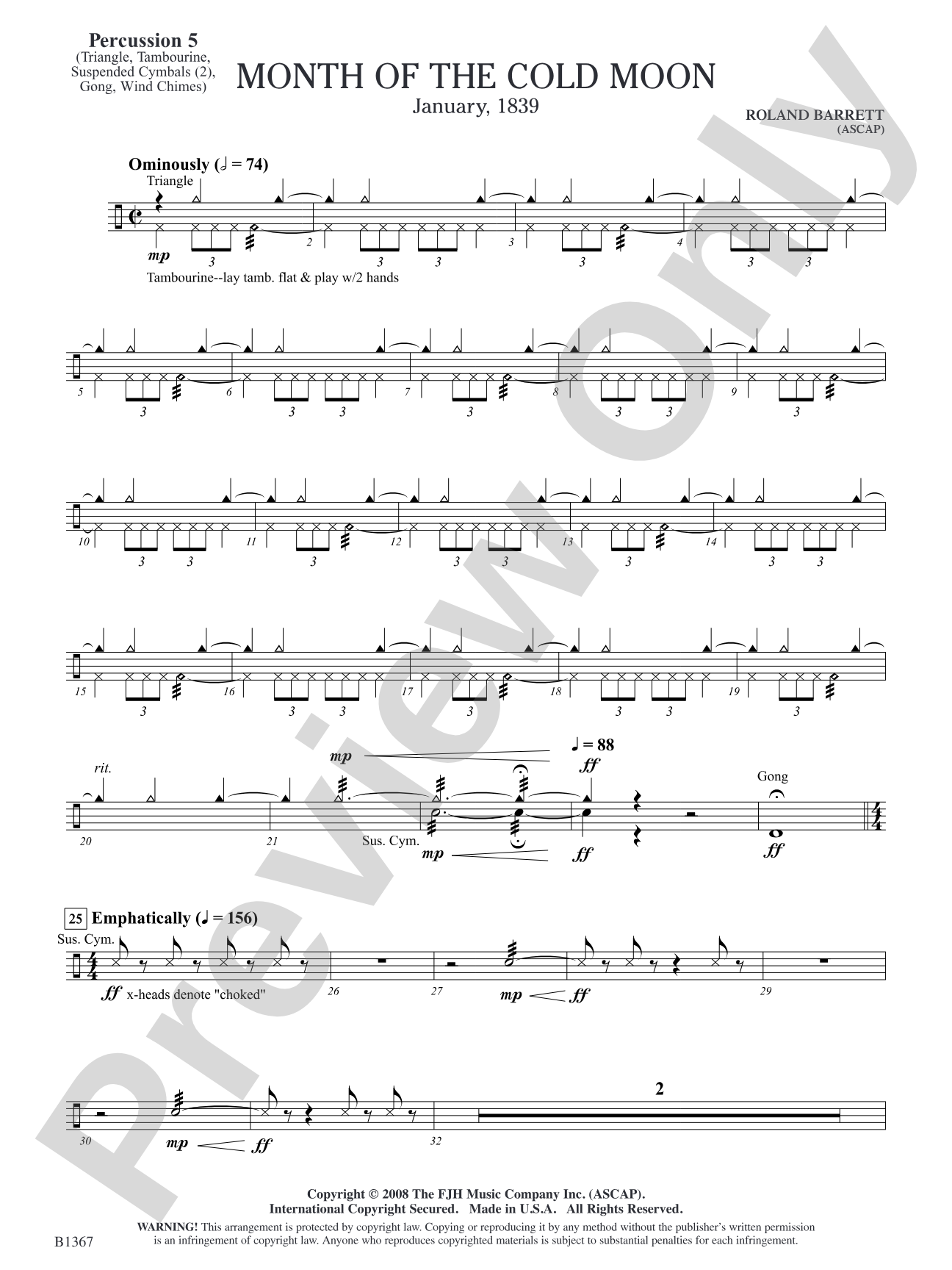 Month of the Cold Moon: Percussion 5