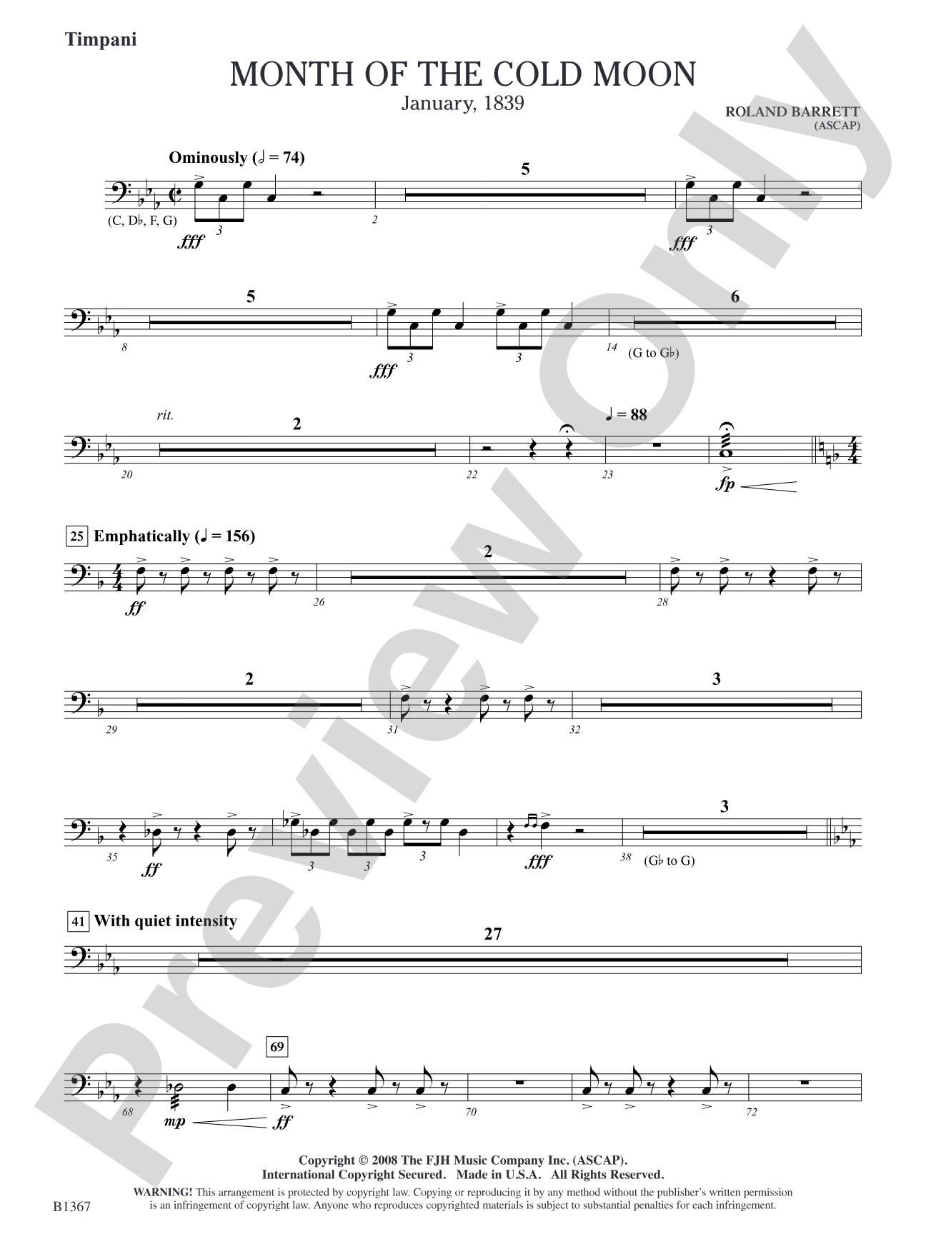 Month of the Cold Moon: Timpani
