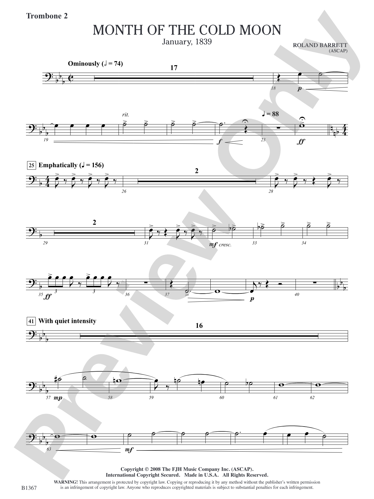 Month of the Cold Moon: Trombone 2