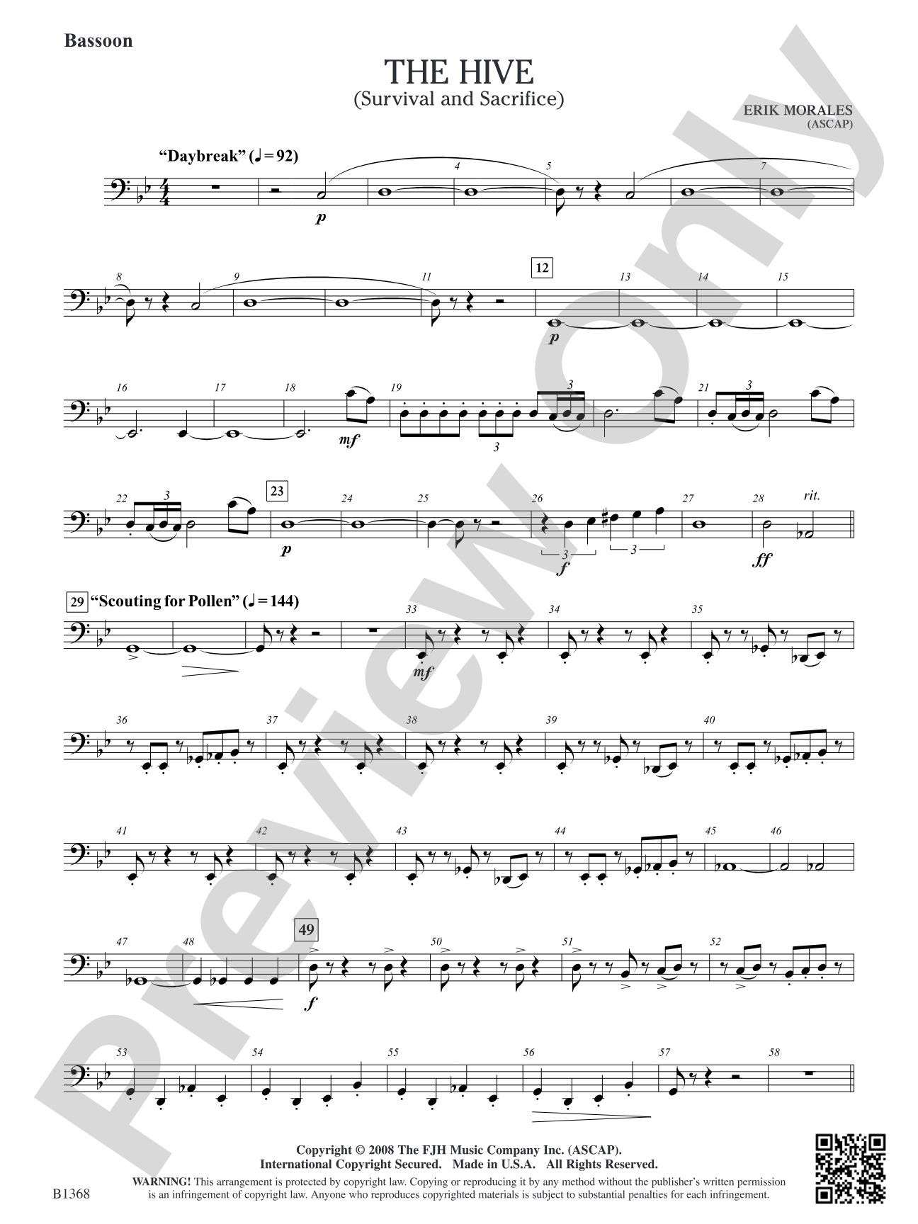The Hive (Survival and Sacrifice): Bassoon