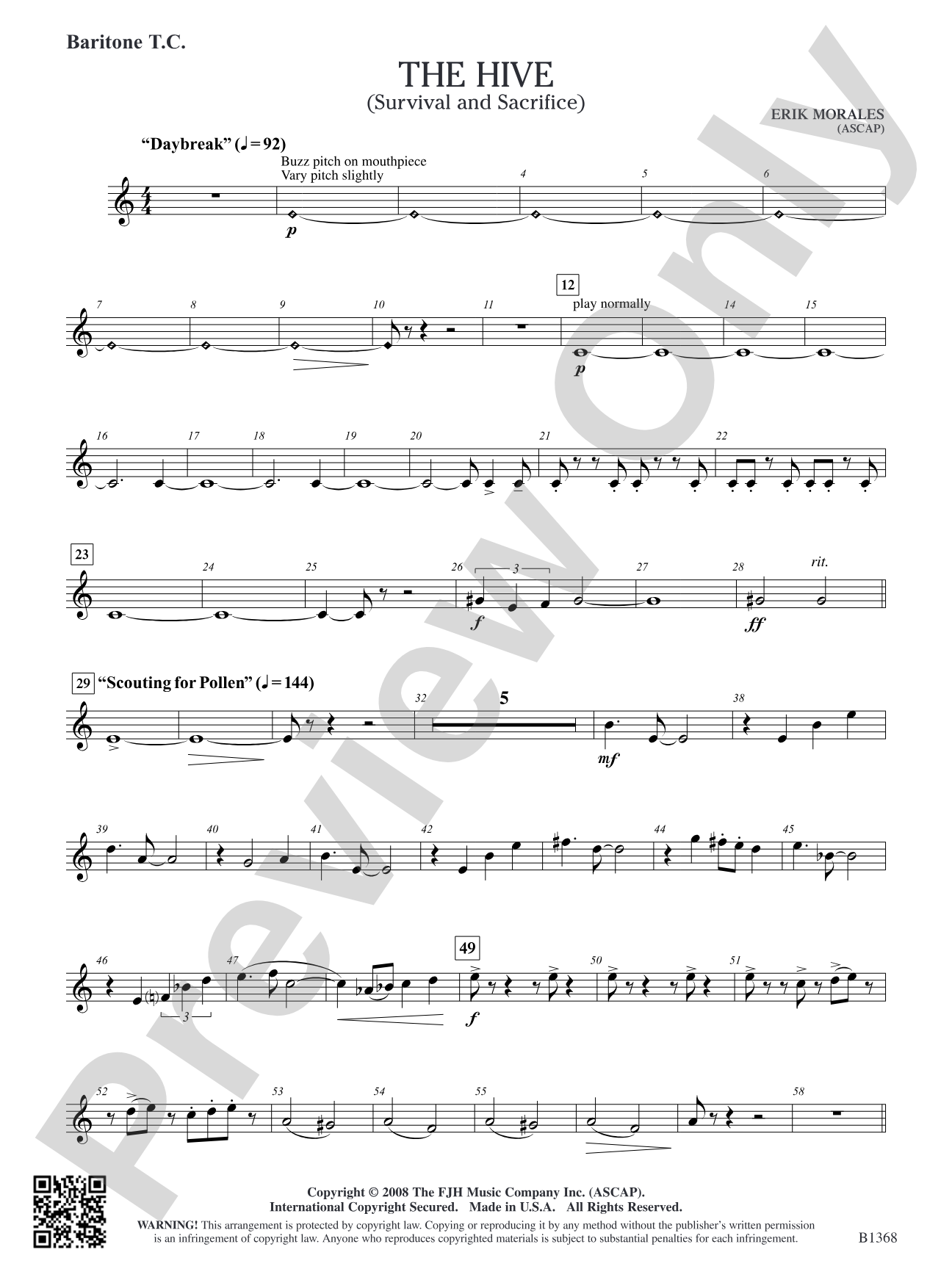 The Hive (Survival and Sacrifice): Baritone T.C.