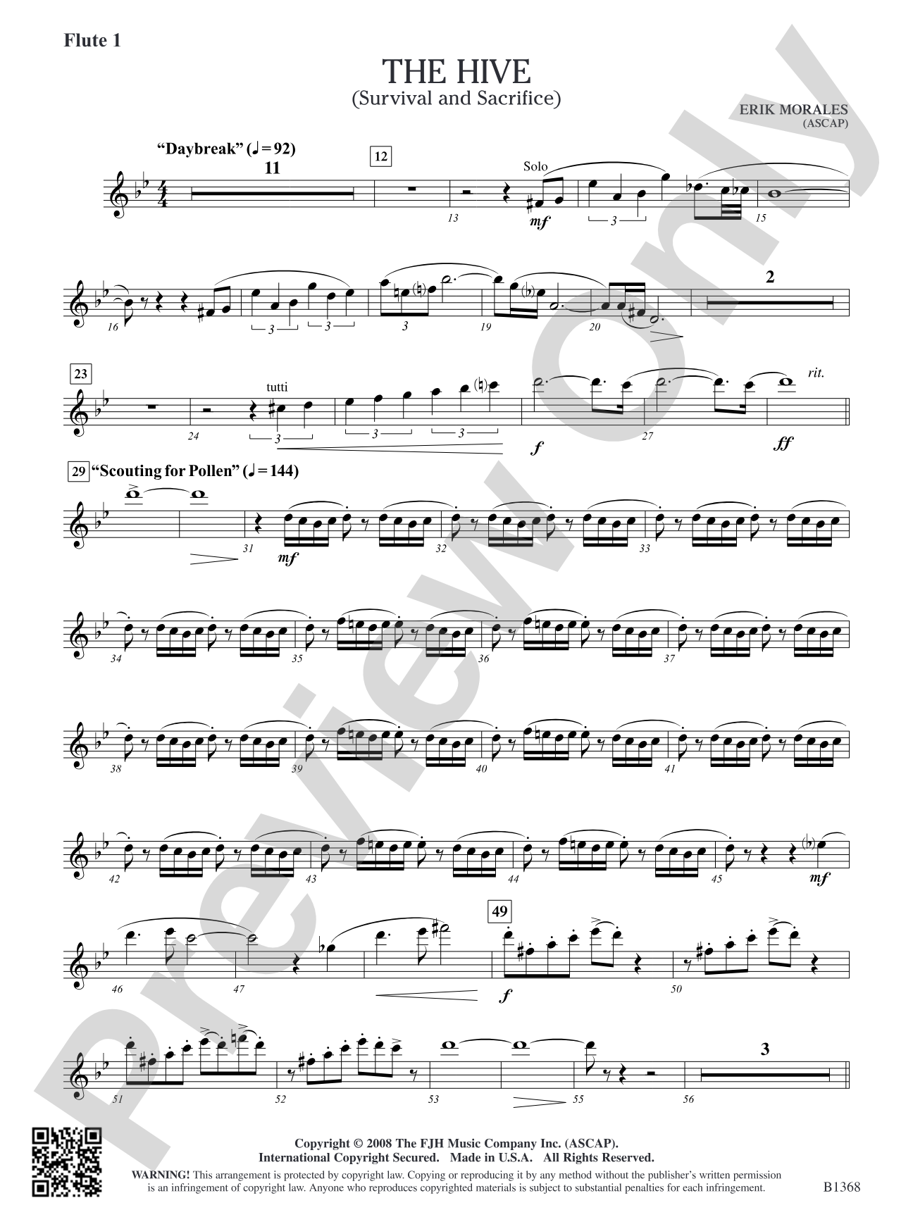 The Hive (Survival and Sacrifice): Flute 1