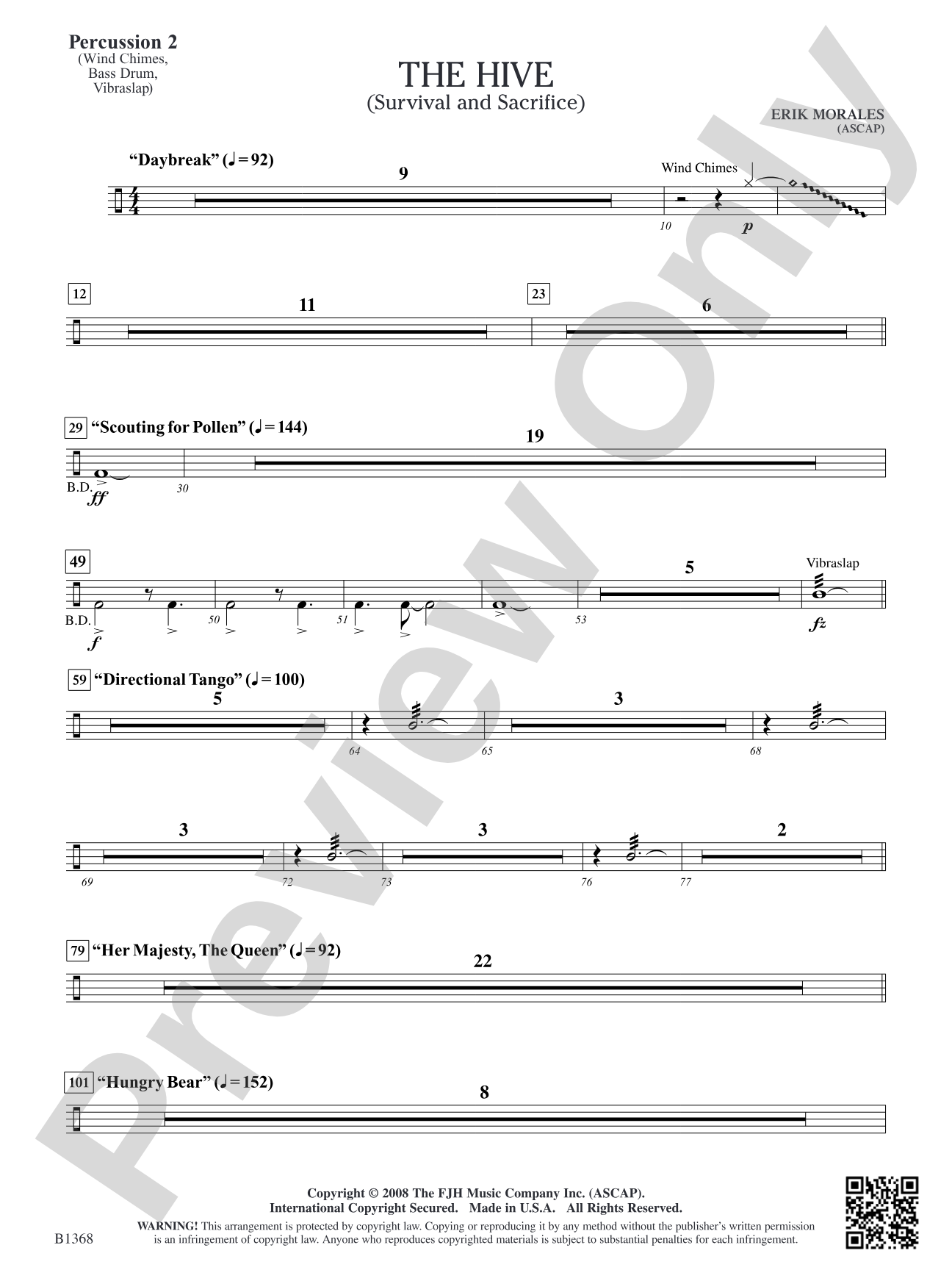 The Hive (Survival and Sacrifice): Percussion 2