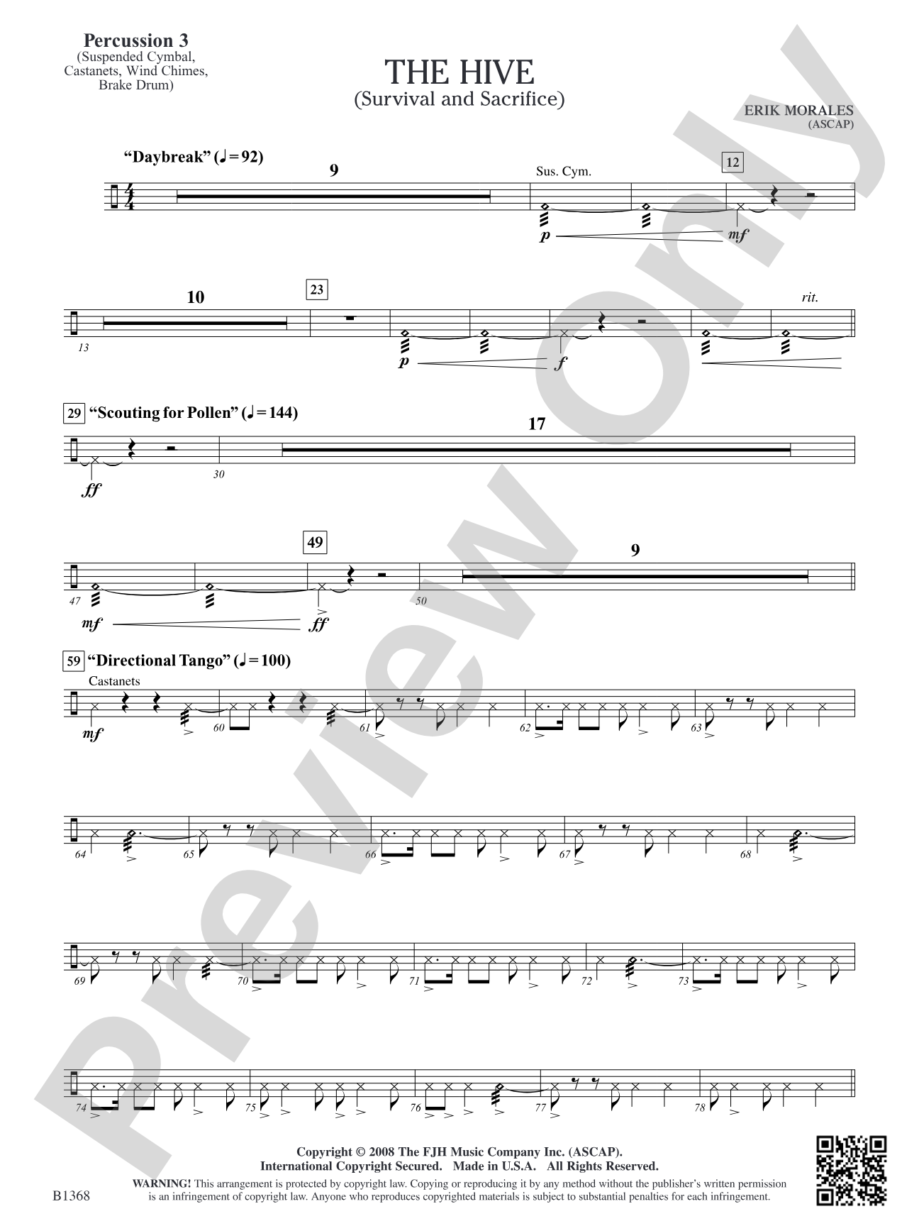The Hive (Survival and Sacrifice): Percussion 3