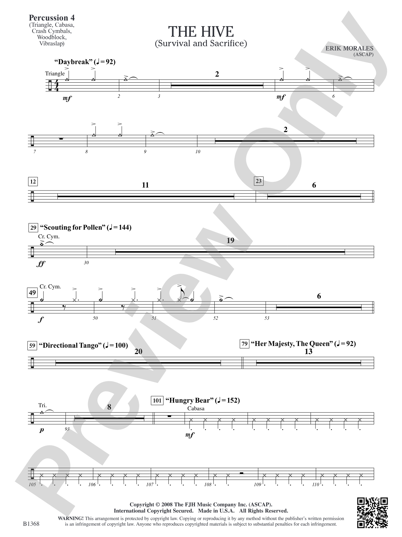The Hive (Survival and Sacrifice): Percussion 4