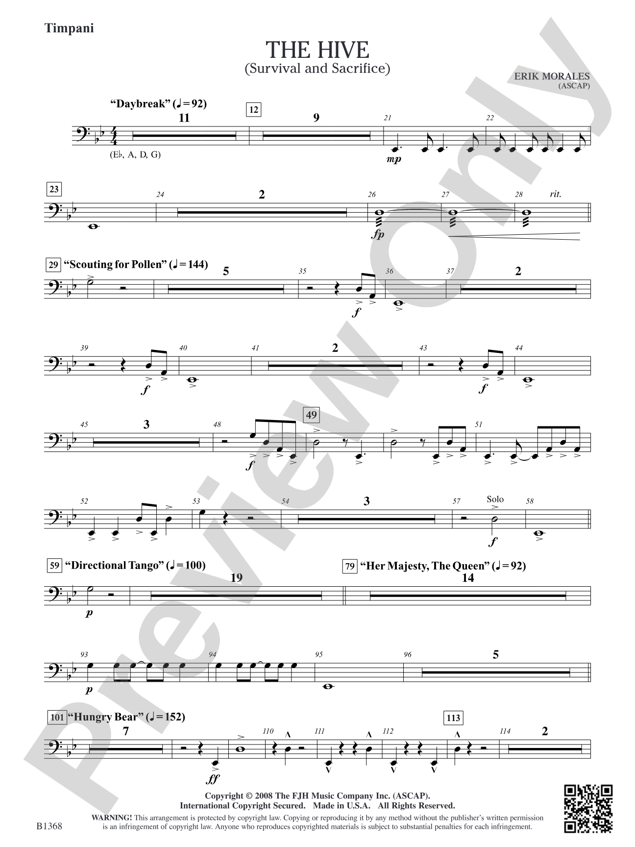 The Hive (Survival and Sacrifice): Timpani