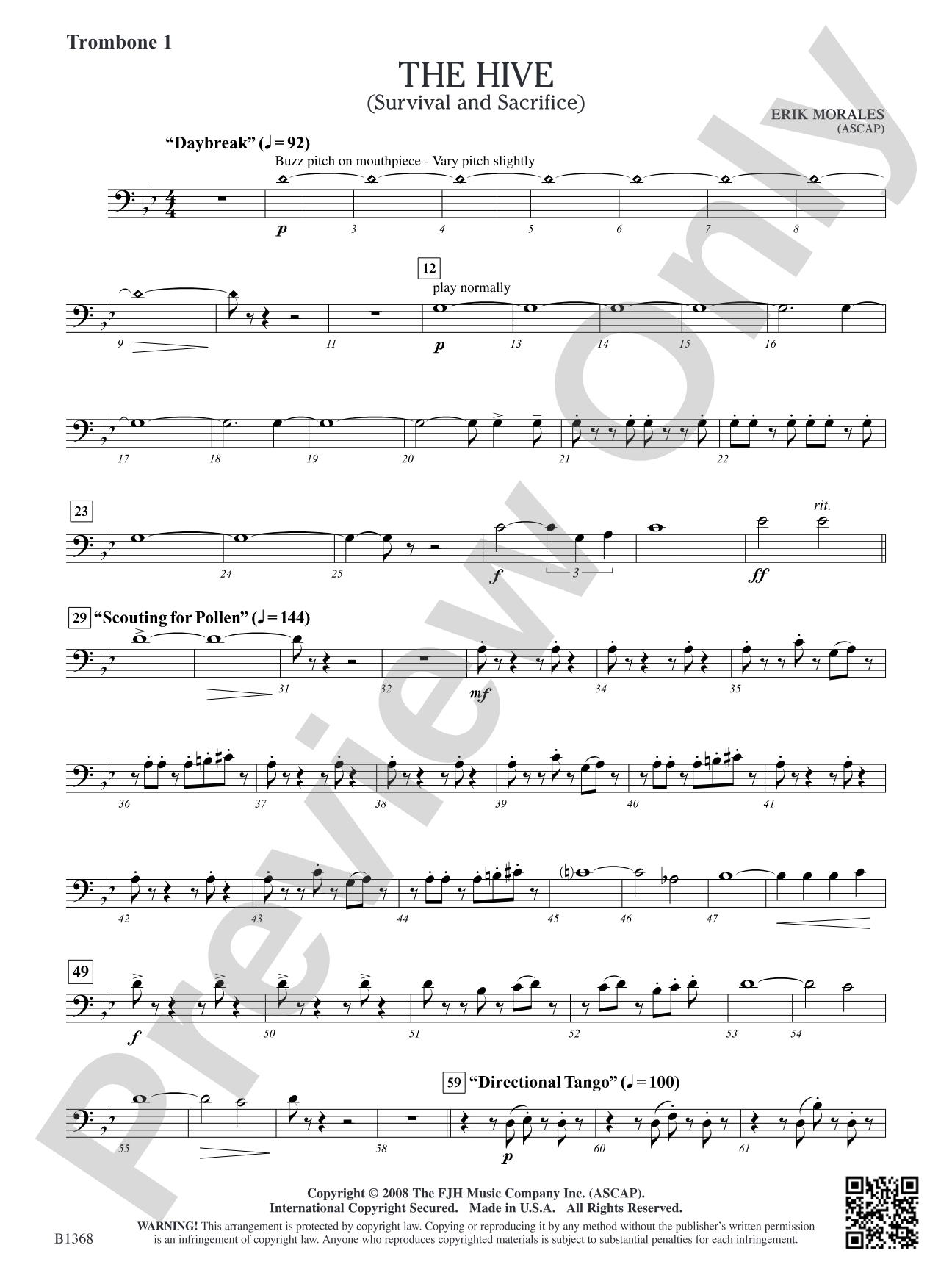 The Hive (Survival and Sacrifice): Trombone 1