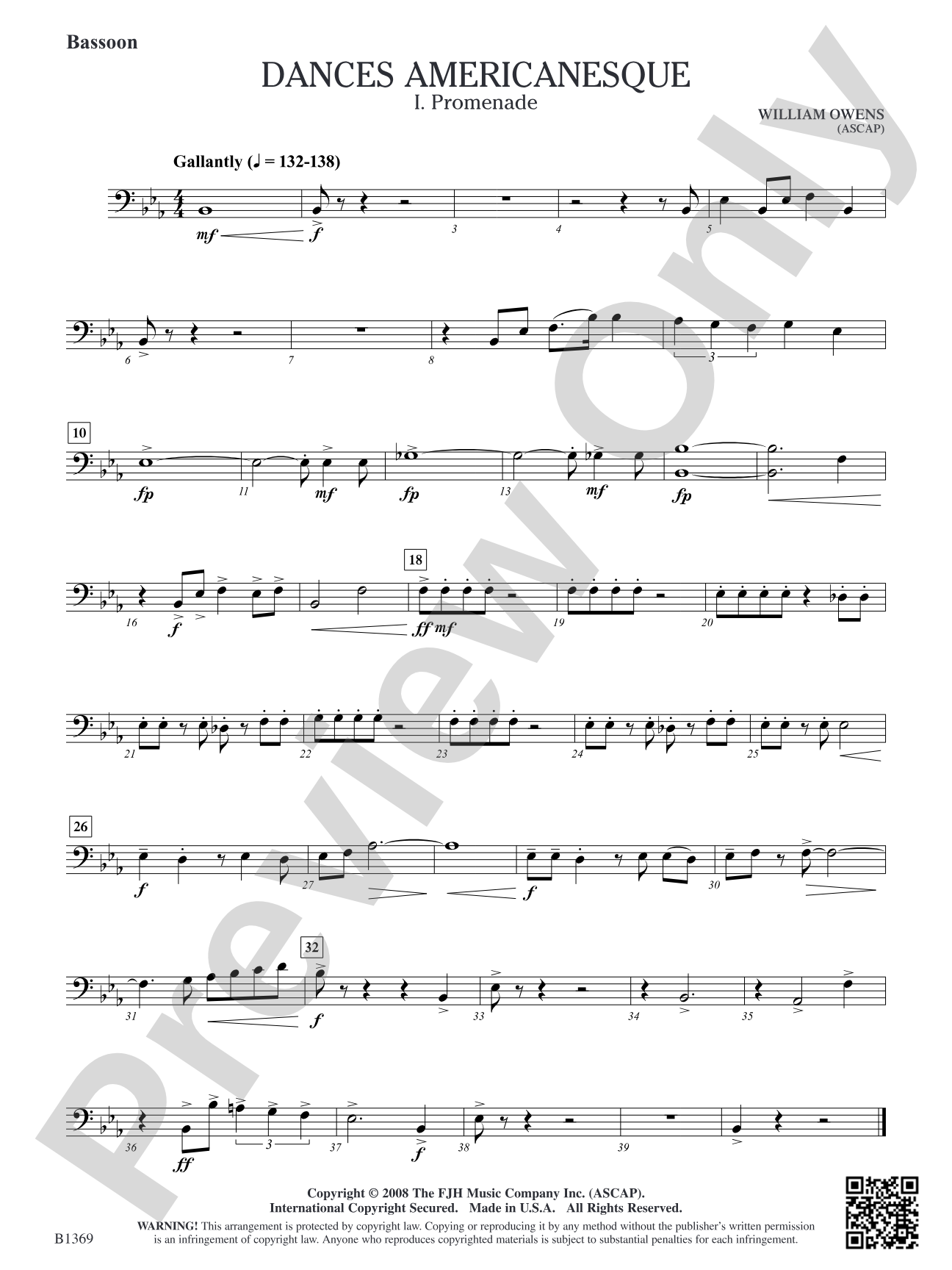 Dances Americanesque: Bassoon