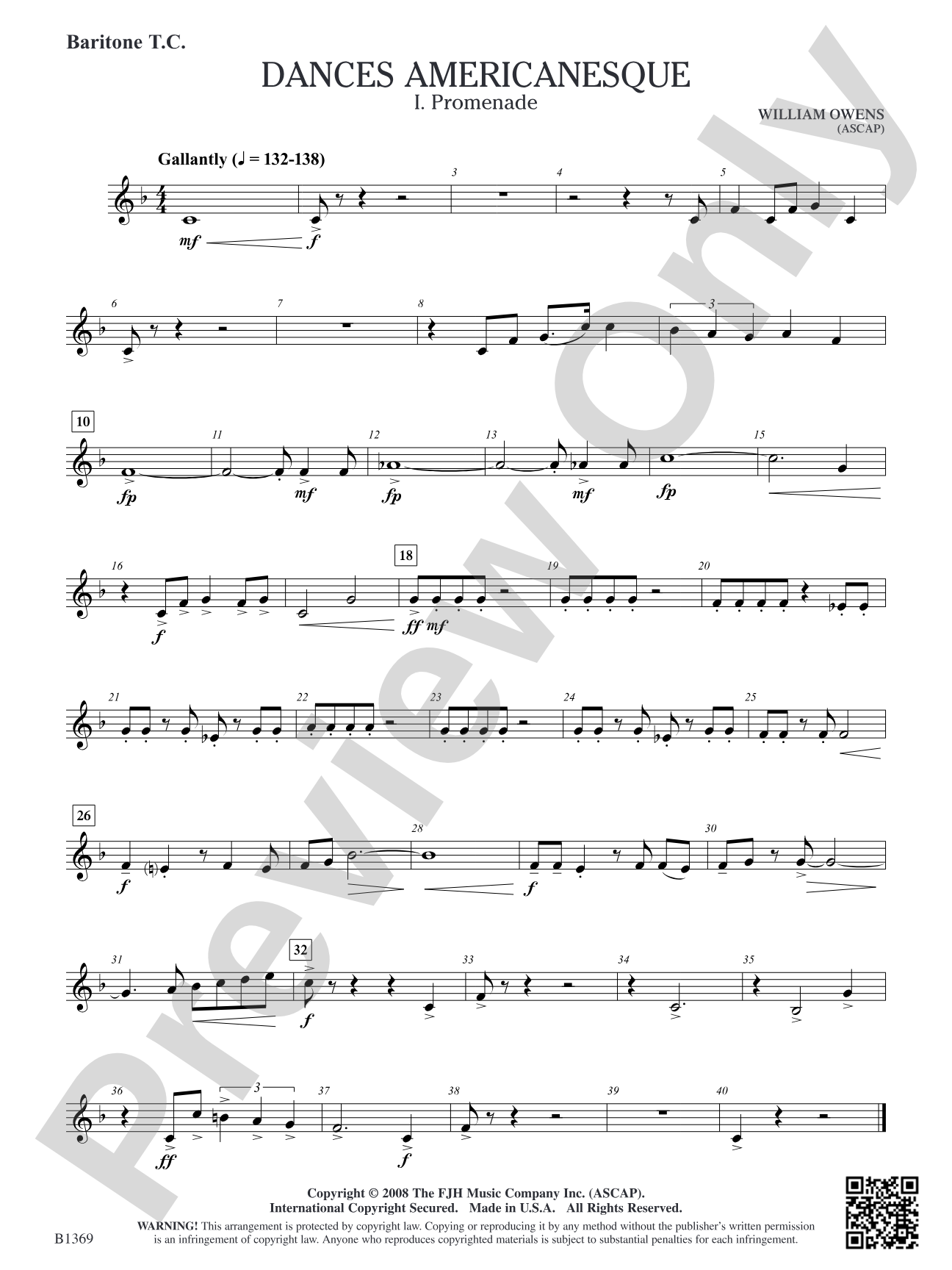 Dances Americanesque: Baritone T.C.