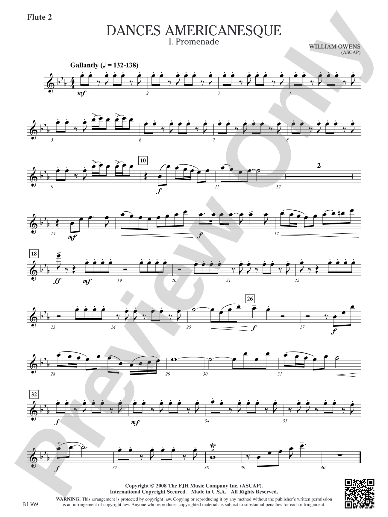 Dances Americanesque: Flute 2