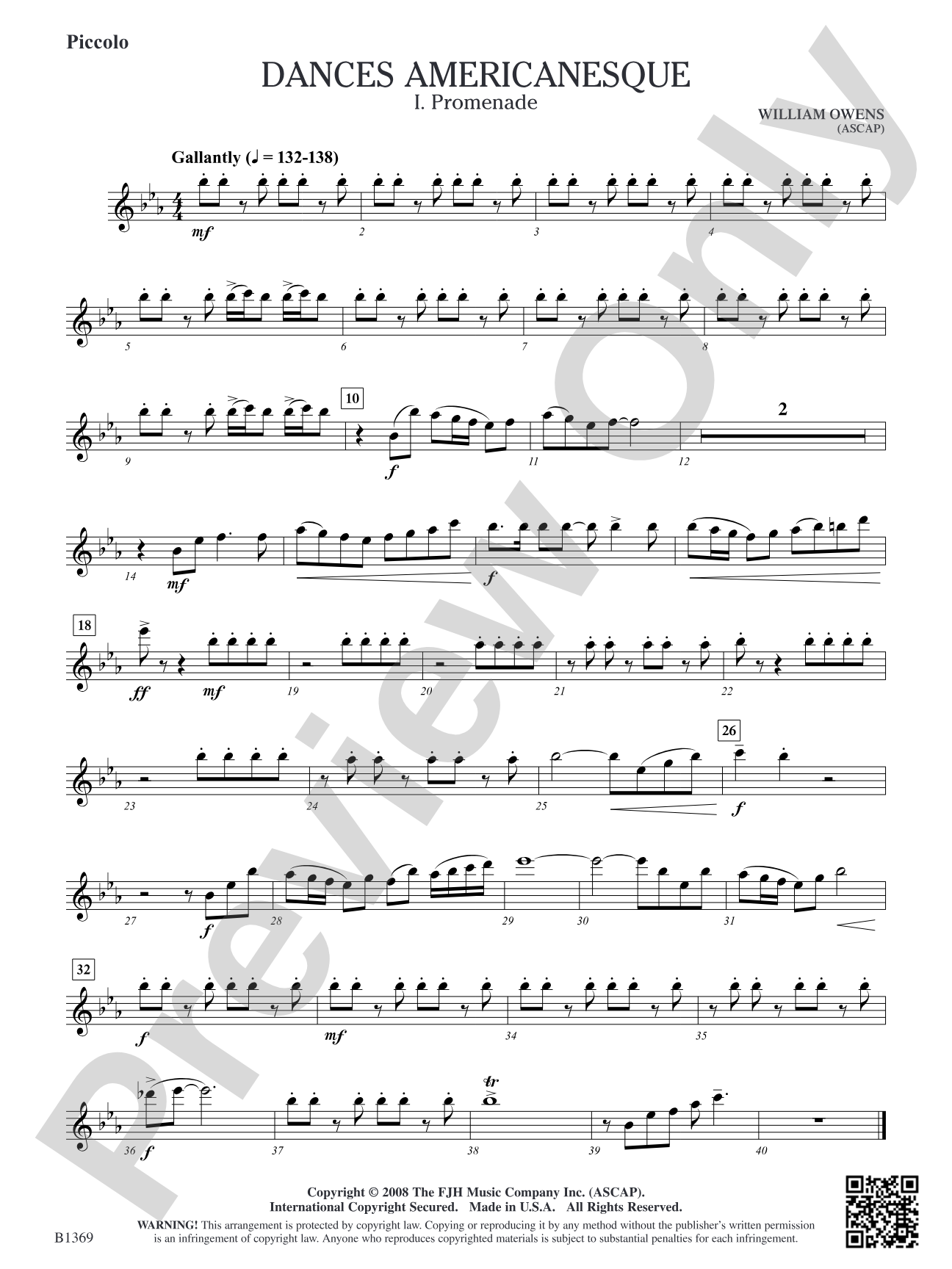 Dances Americanesque: Piccolo