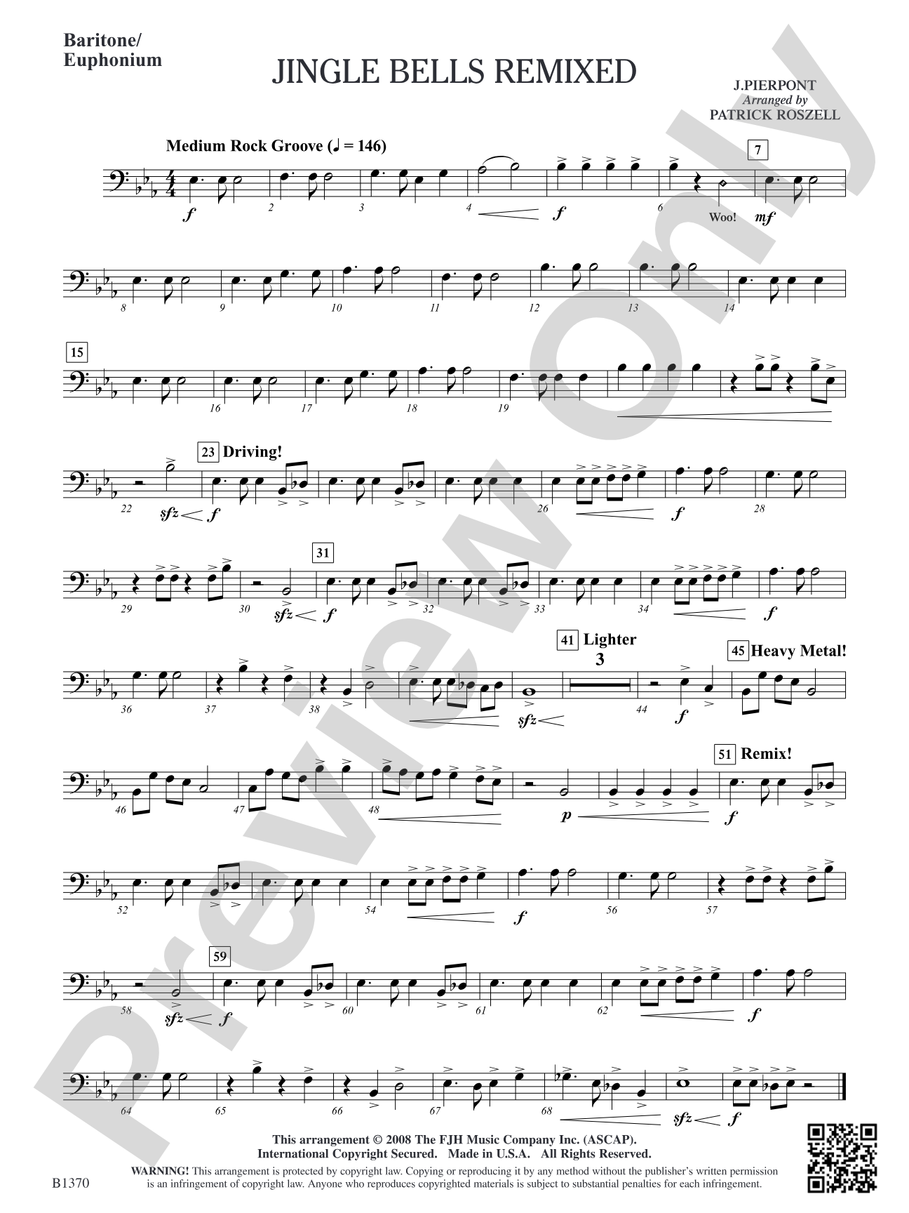 Jingle Bells Remixed: Baritone/Euphonium