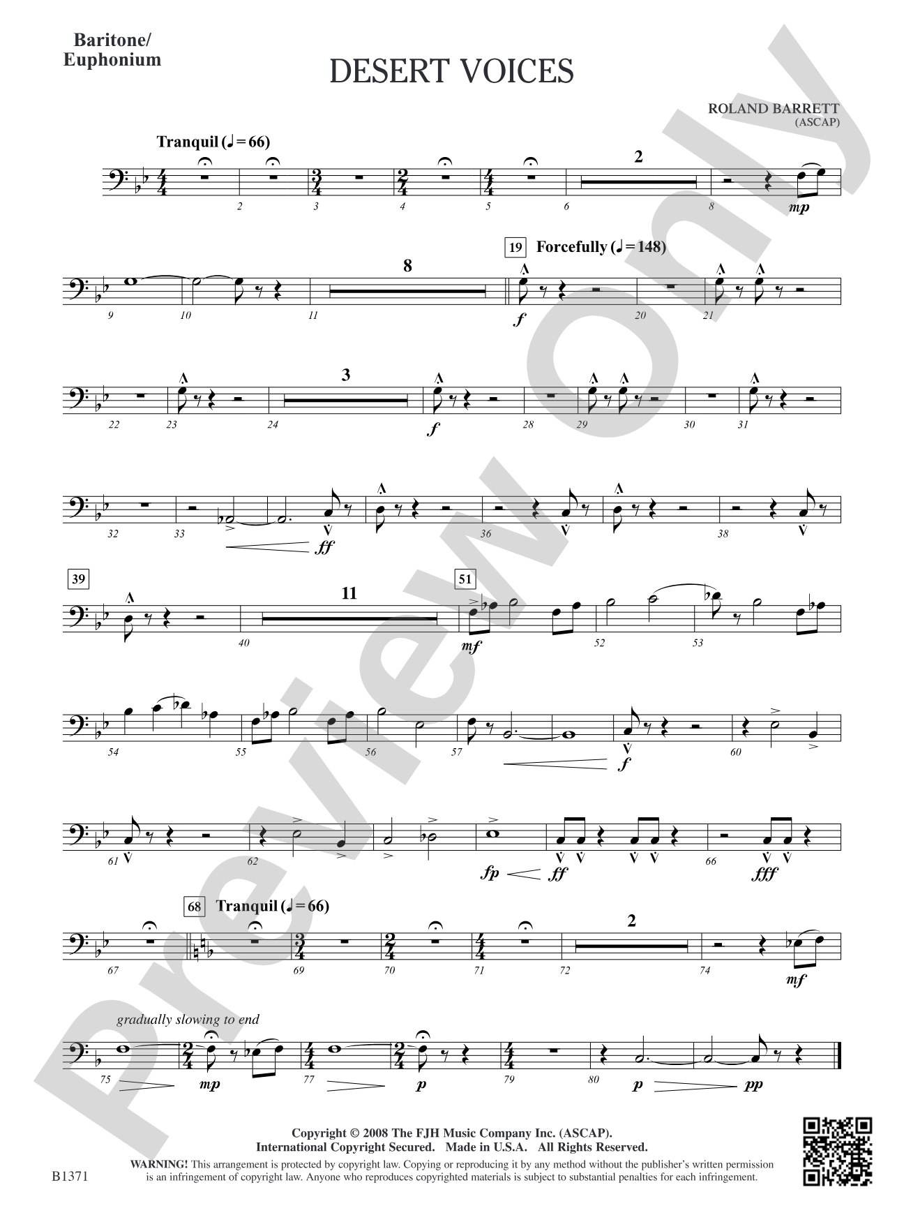 Desert Voices: Baritone/Euphonium