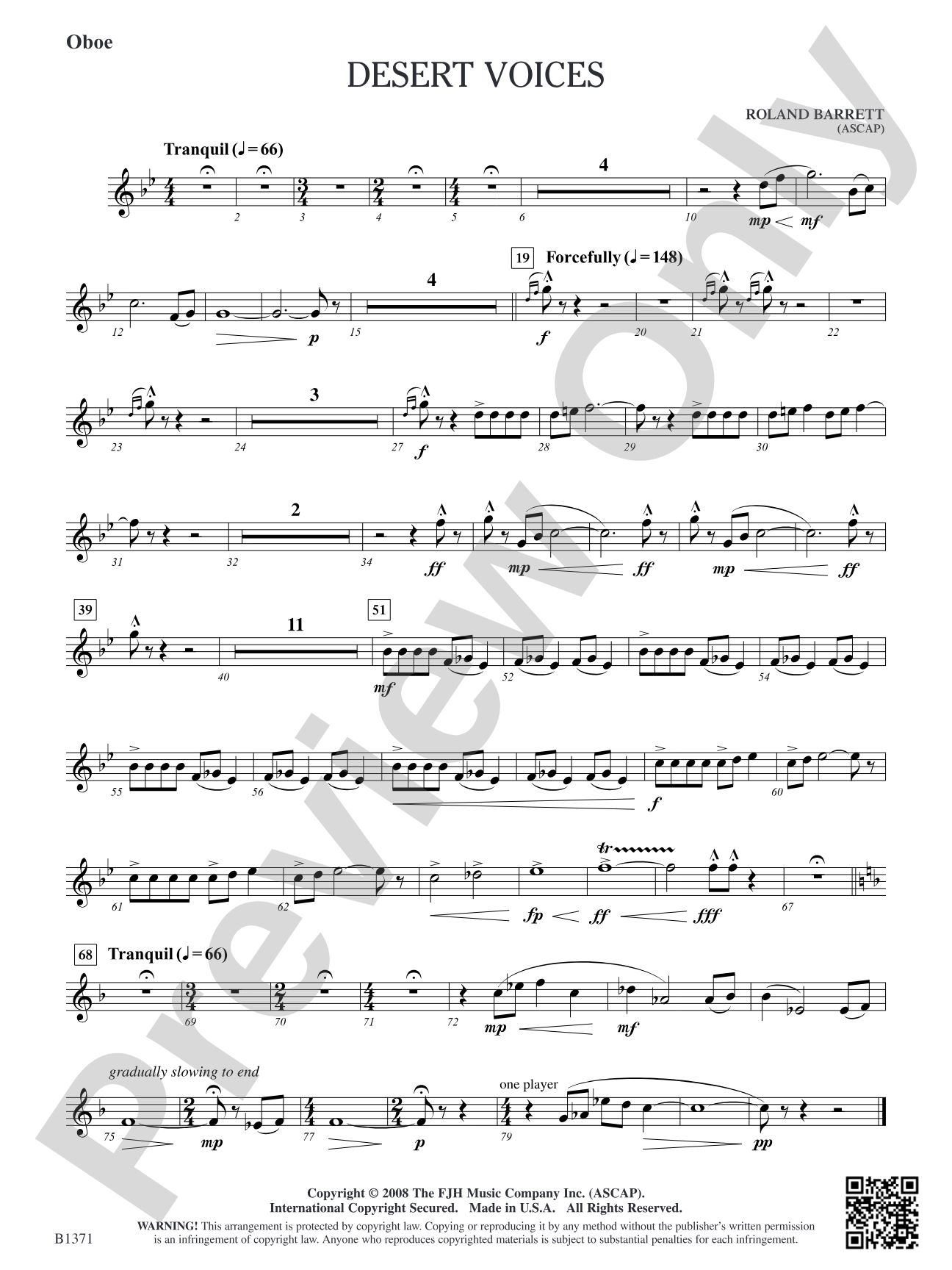 Desert Voices: Oboe