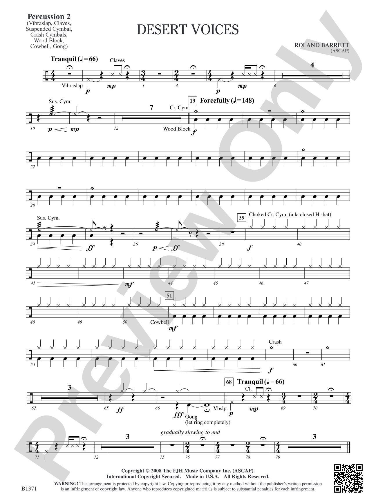Desert Voices: Percussion 2