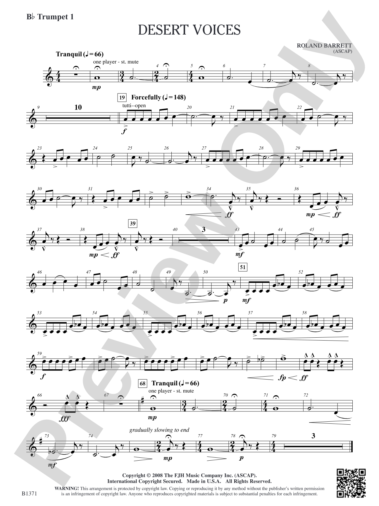 Desert Voices: B-flat Trumpet 1