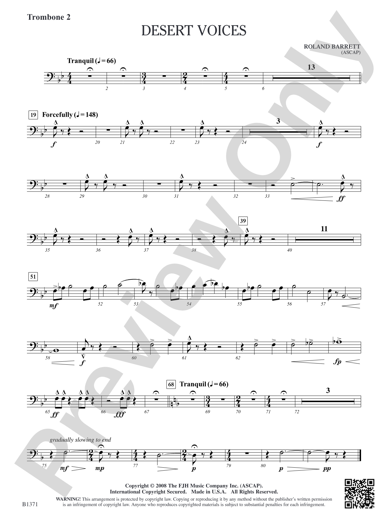 Desert Voices: Trombone 2