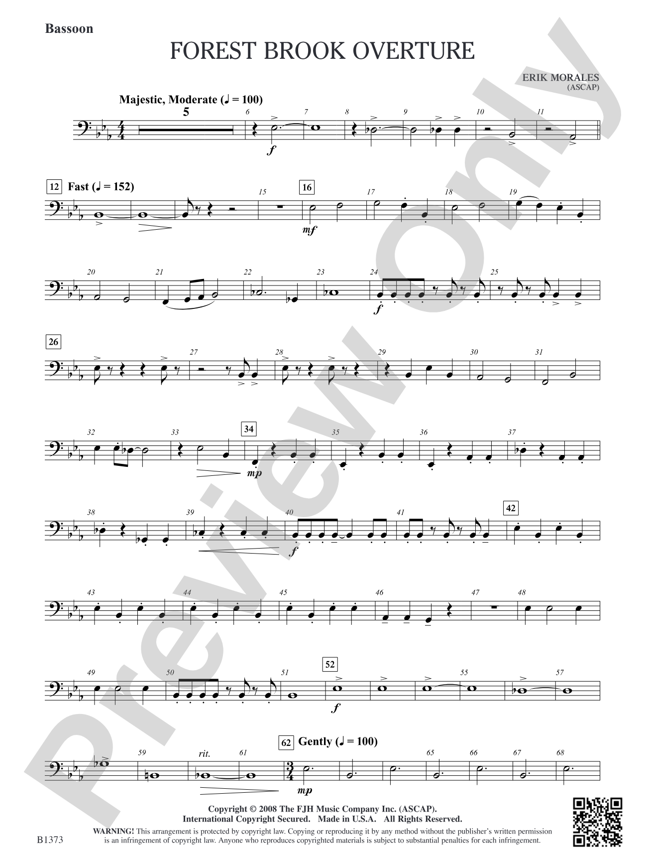 Forest Brook Overture: Bassoon
