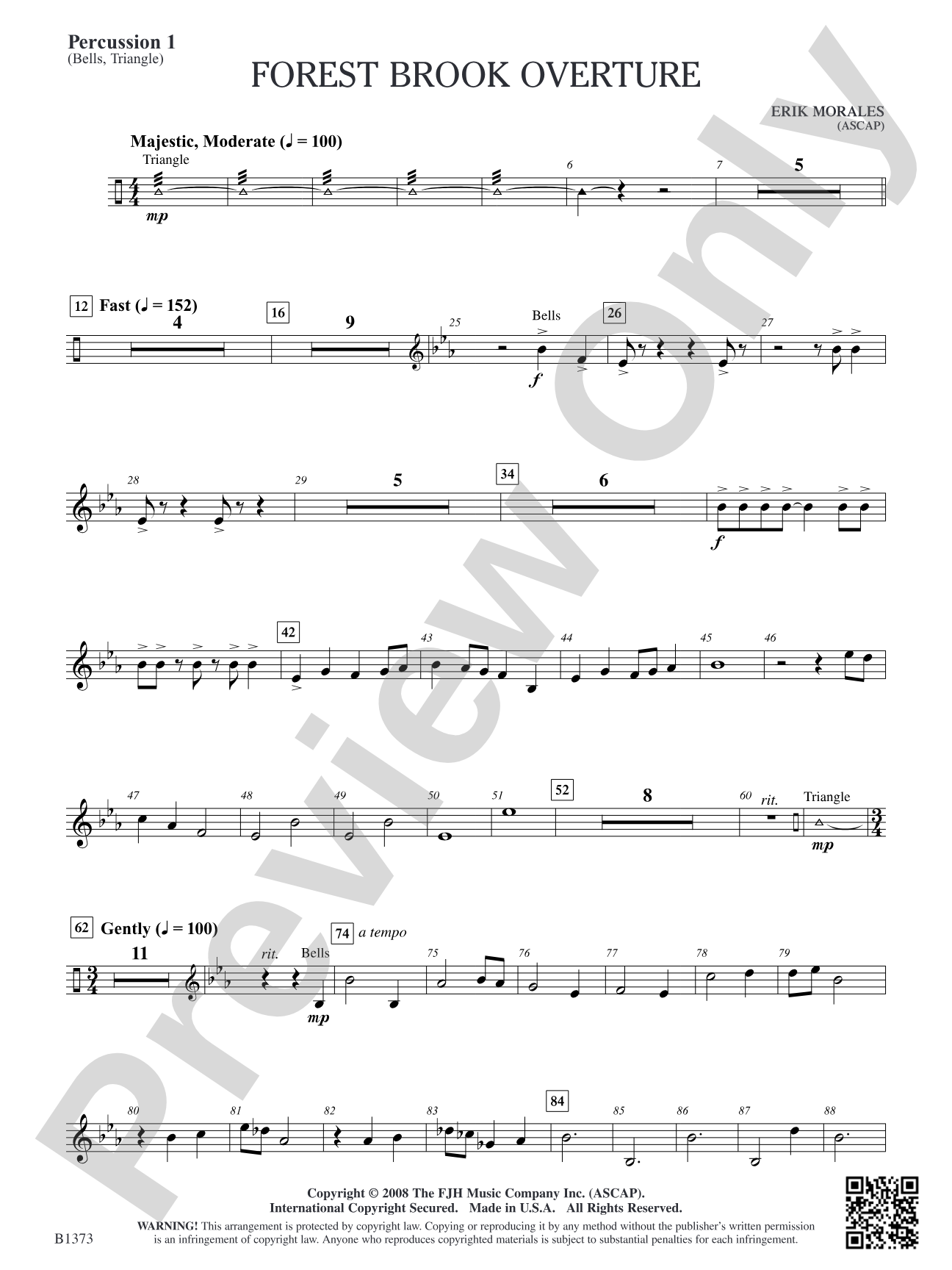 Forest Brook Overture: Percussion 1