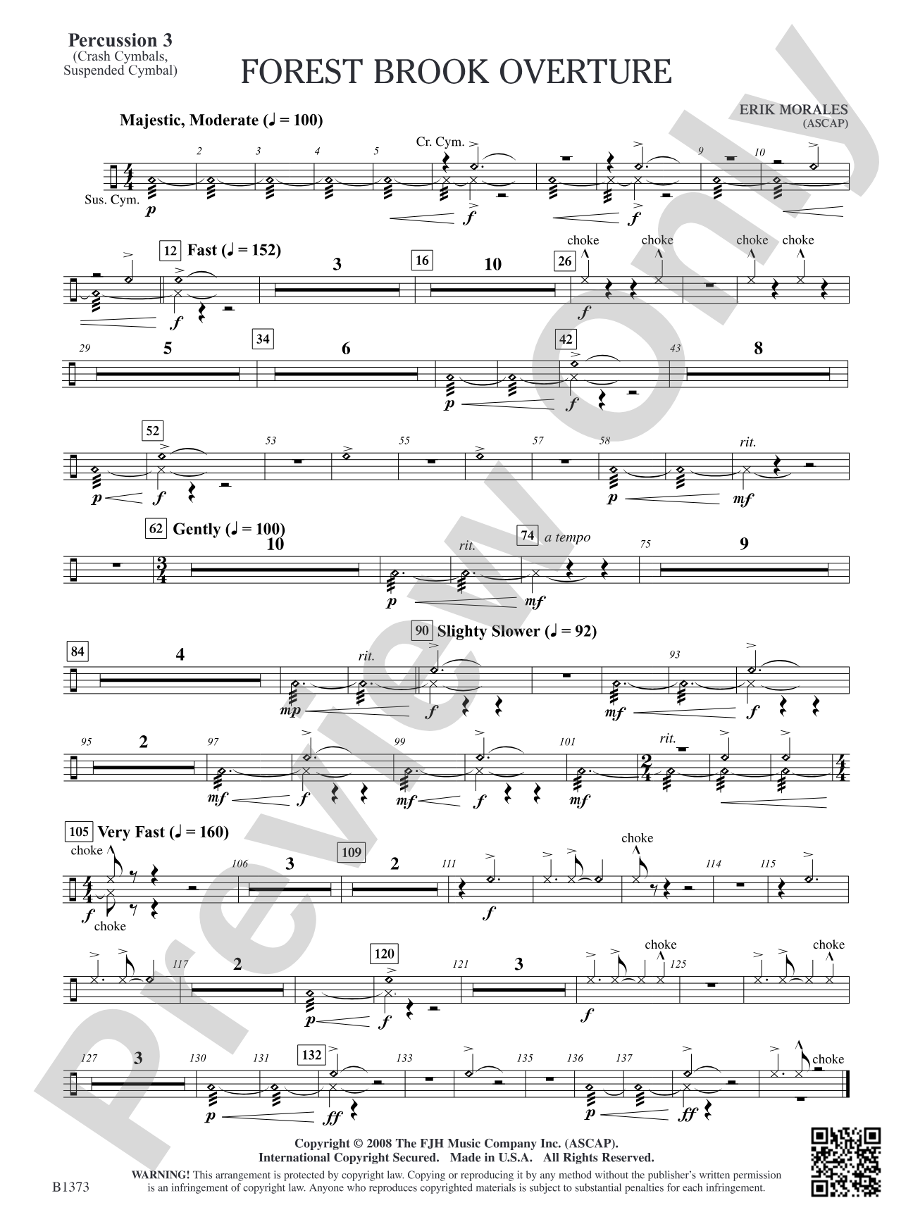 Forest Brook Overture: Percussion 3