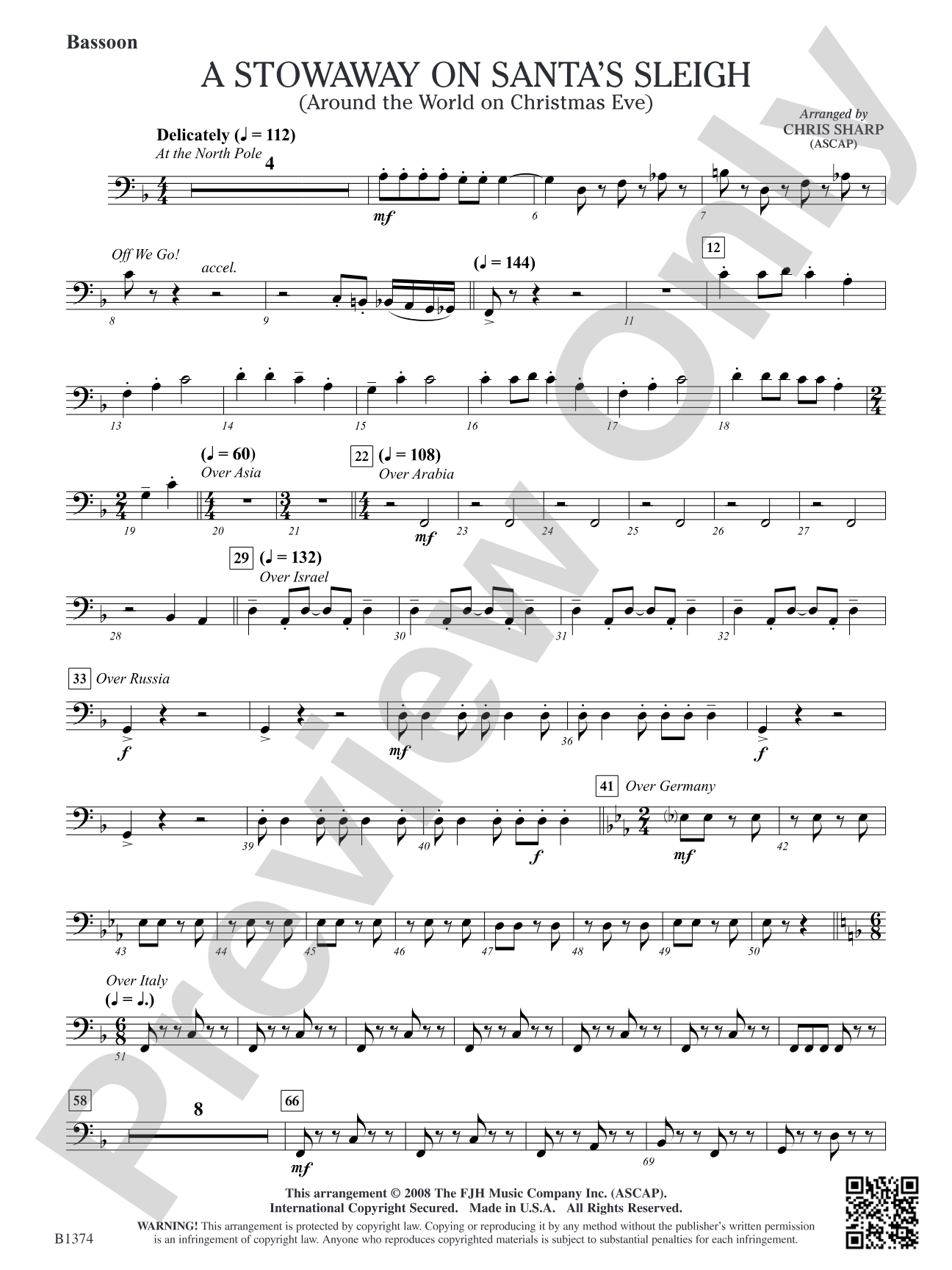 A Stowaway on Santa's Sleigh (Around the World on Christmas Eve): Bassoon