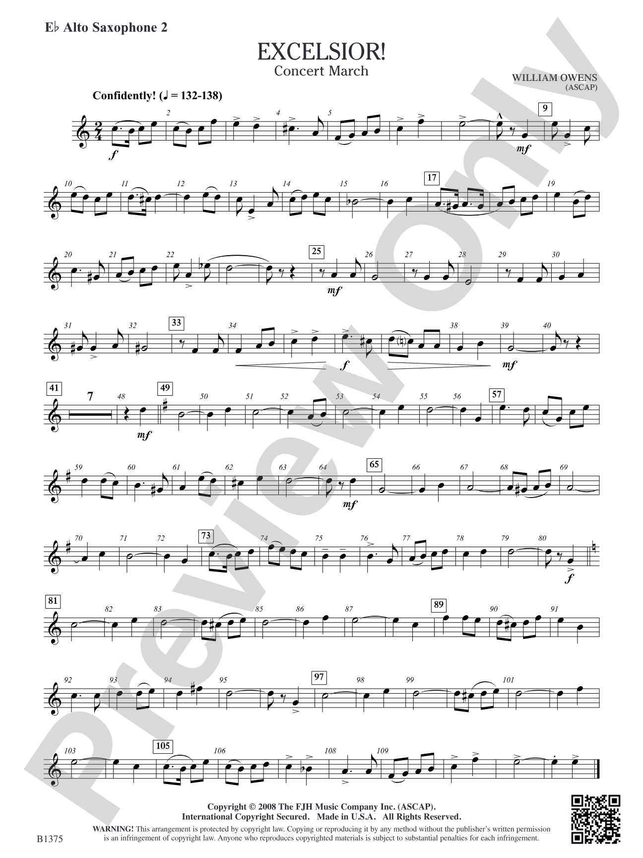 Excelsior! (Concert March): E-flat Alto Saxophone 2