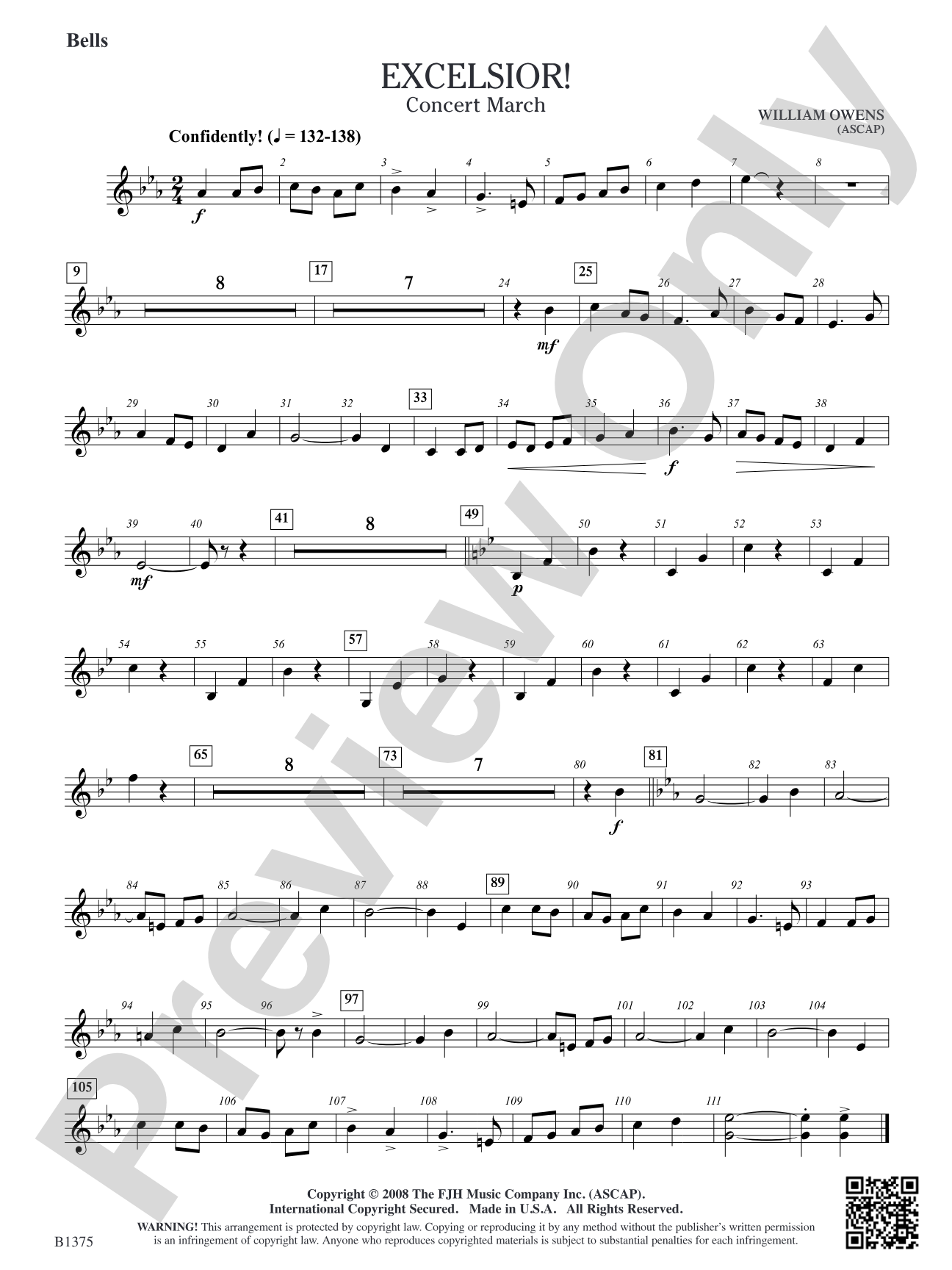 Excelsior! (Concert March): Bells