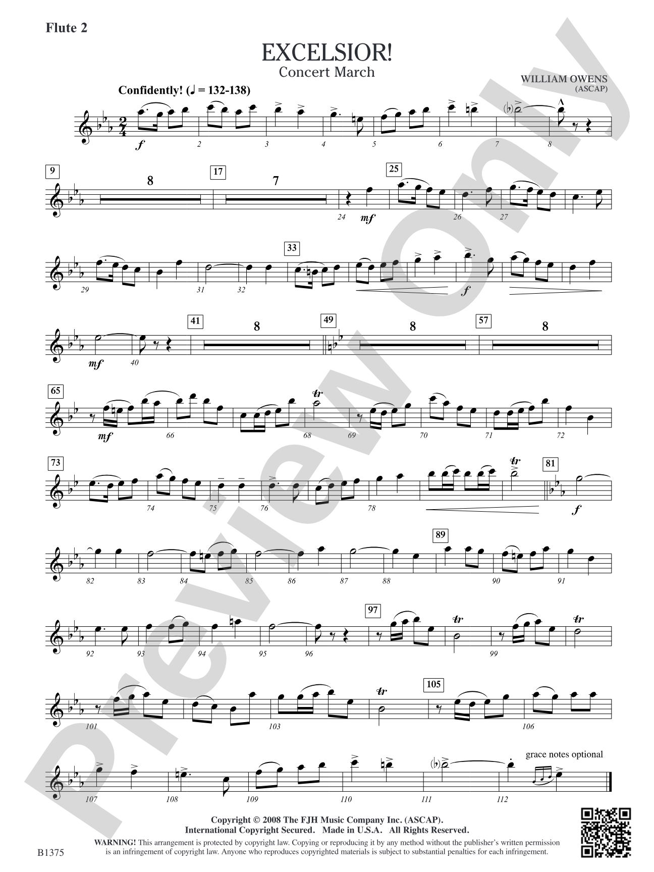 Excelsior! (Concert March): Flute 2