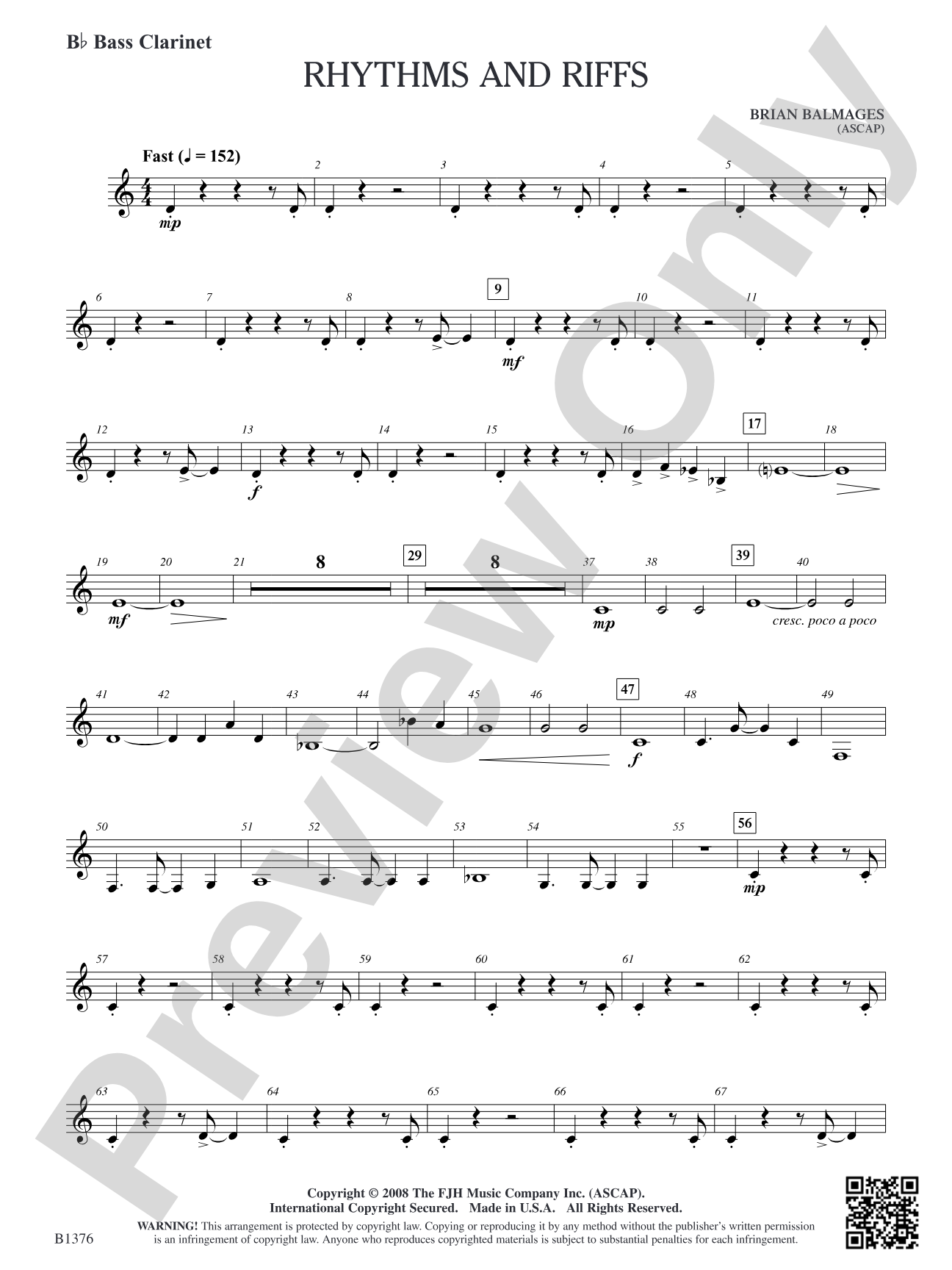 Rhythms and Riffs: B-flat Bass Clarinet