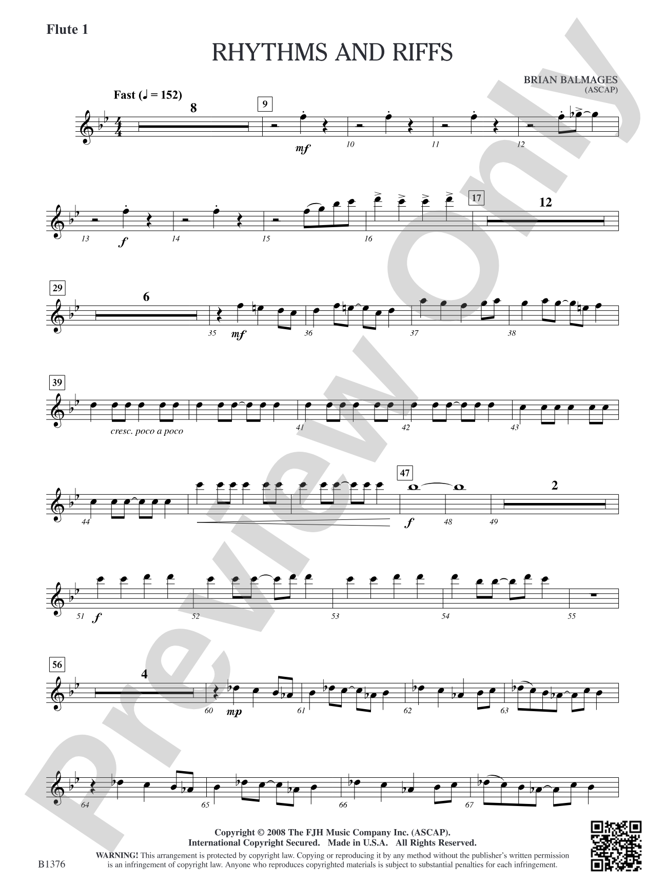 Rhythms and Riffs: Flute 1