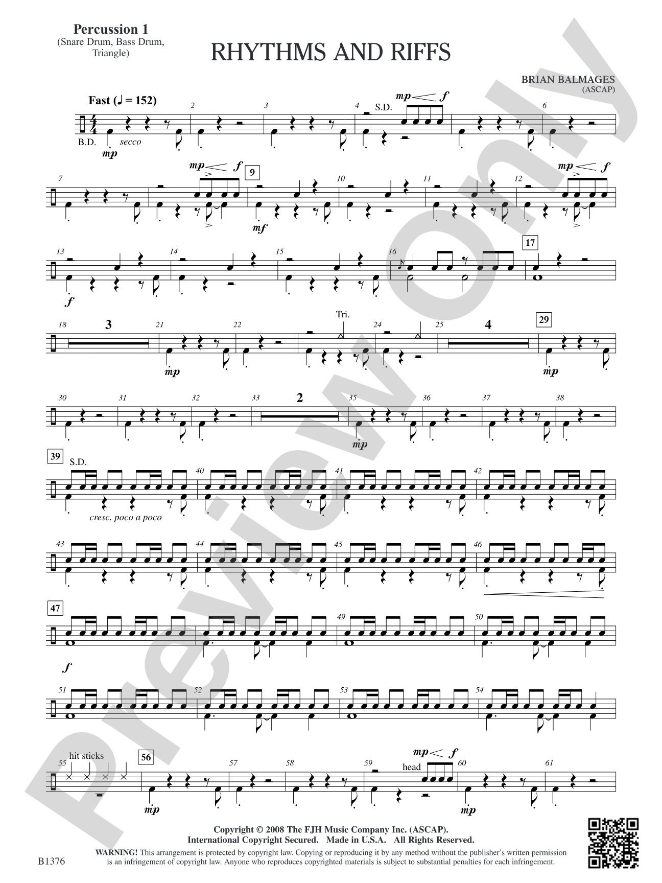 Rhythms and Riffs: Percussion 1