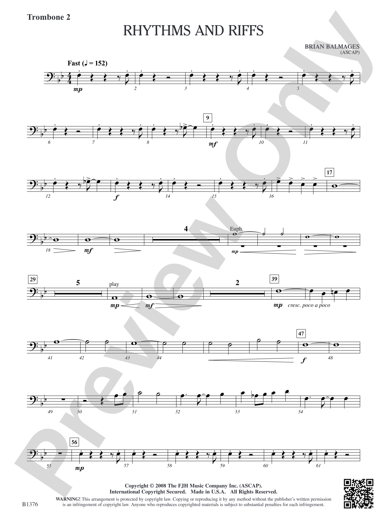 Rhythms and Riffs: Trombone 2