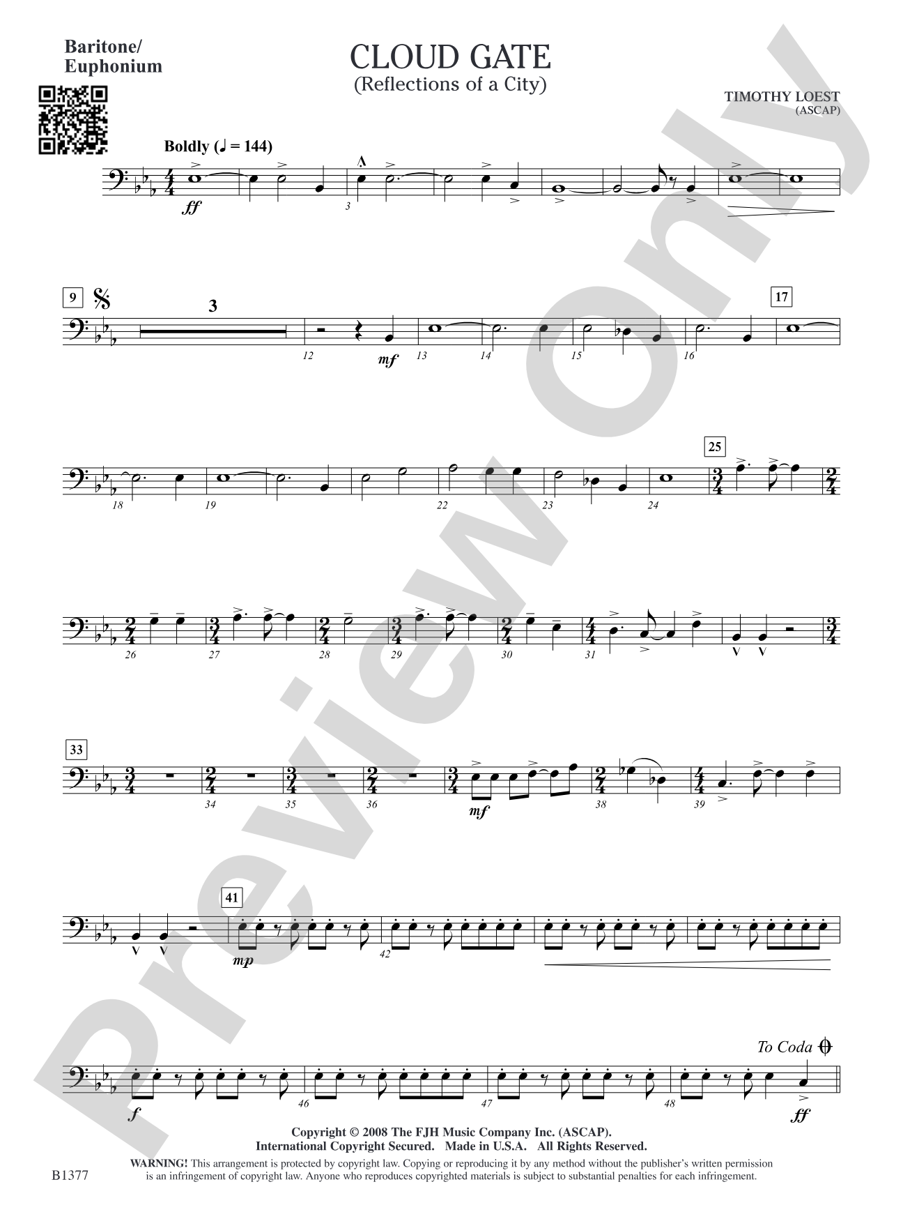 Cloud Gate (Reflections of a City): Baritone/Euphonium