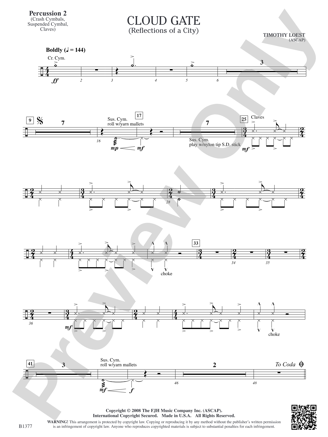 Cloud Gate (Reflections of a City): Percussion 2