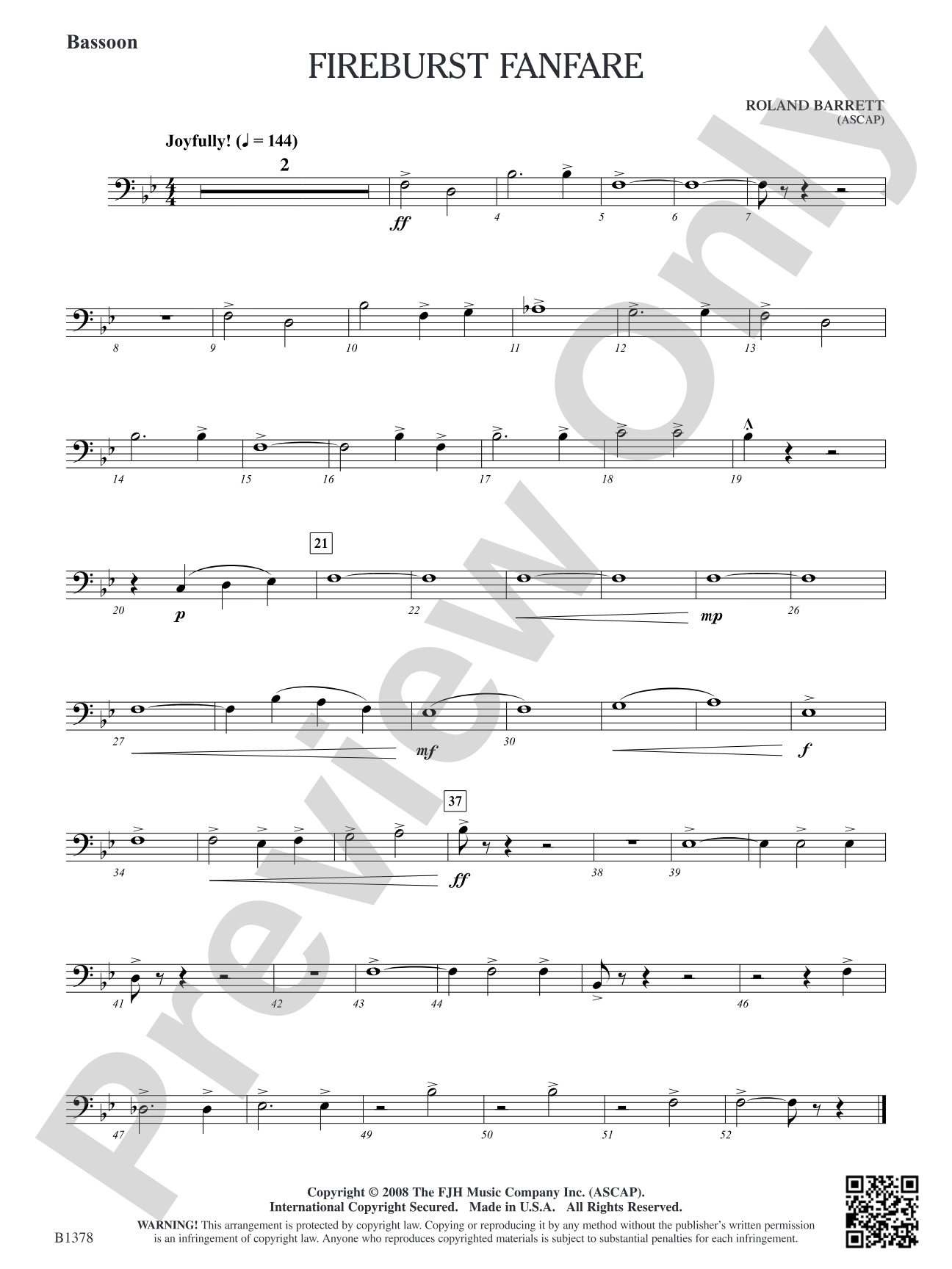 Fireburst Fanfare: Bassoon