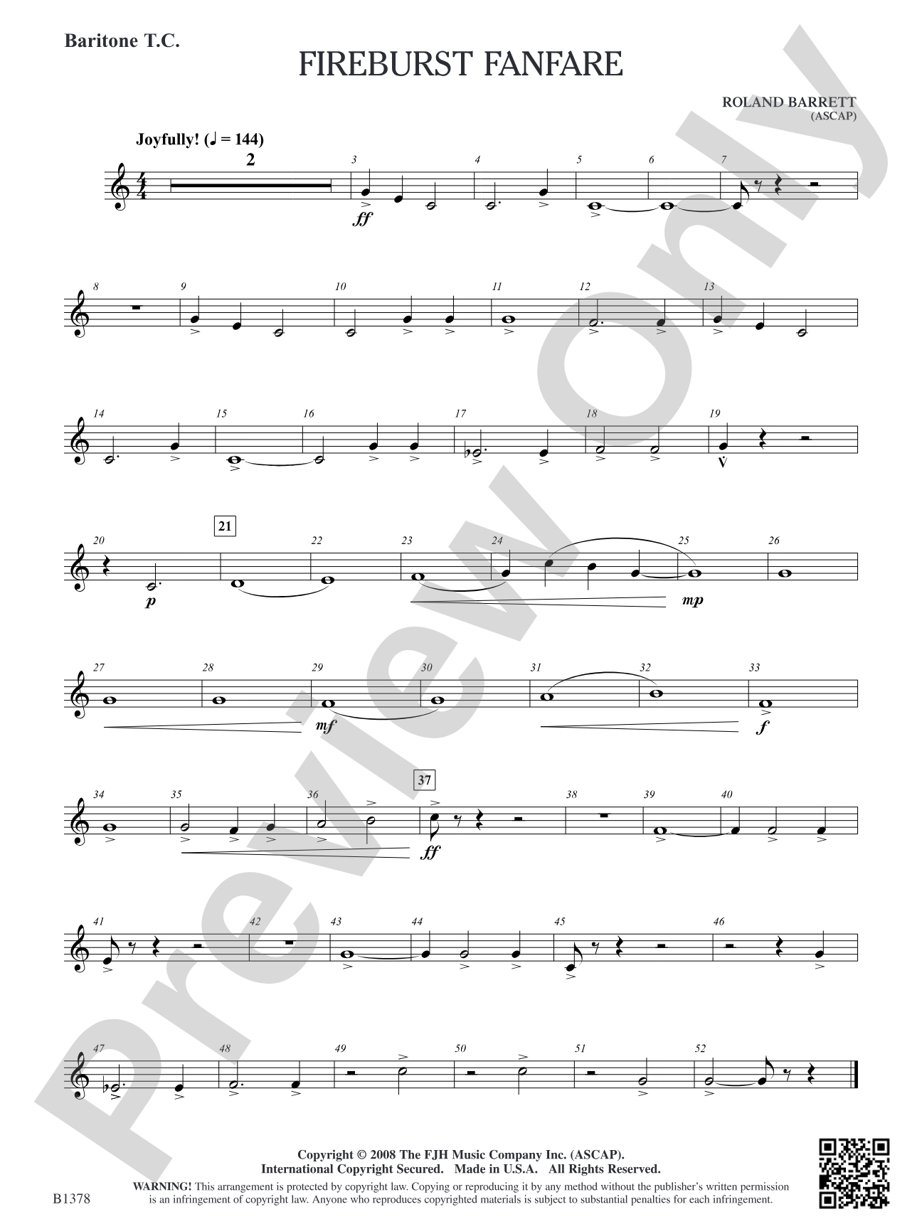 Fireburst Fanfare: Baritone T.C.