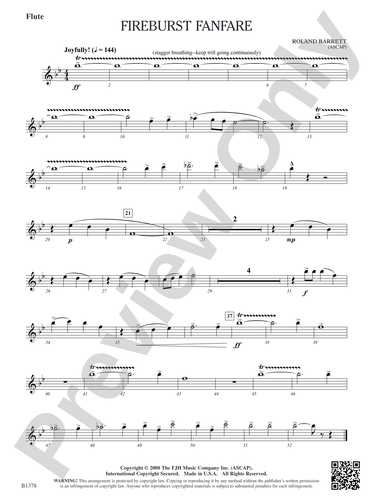 Fireburst Fanfare: Flute
