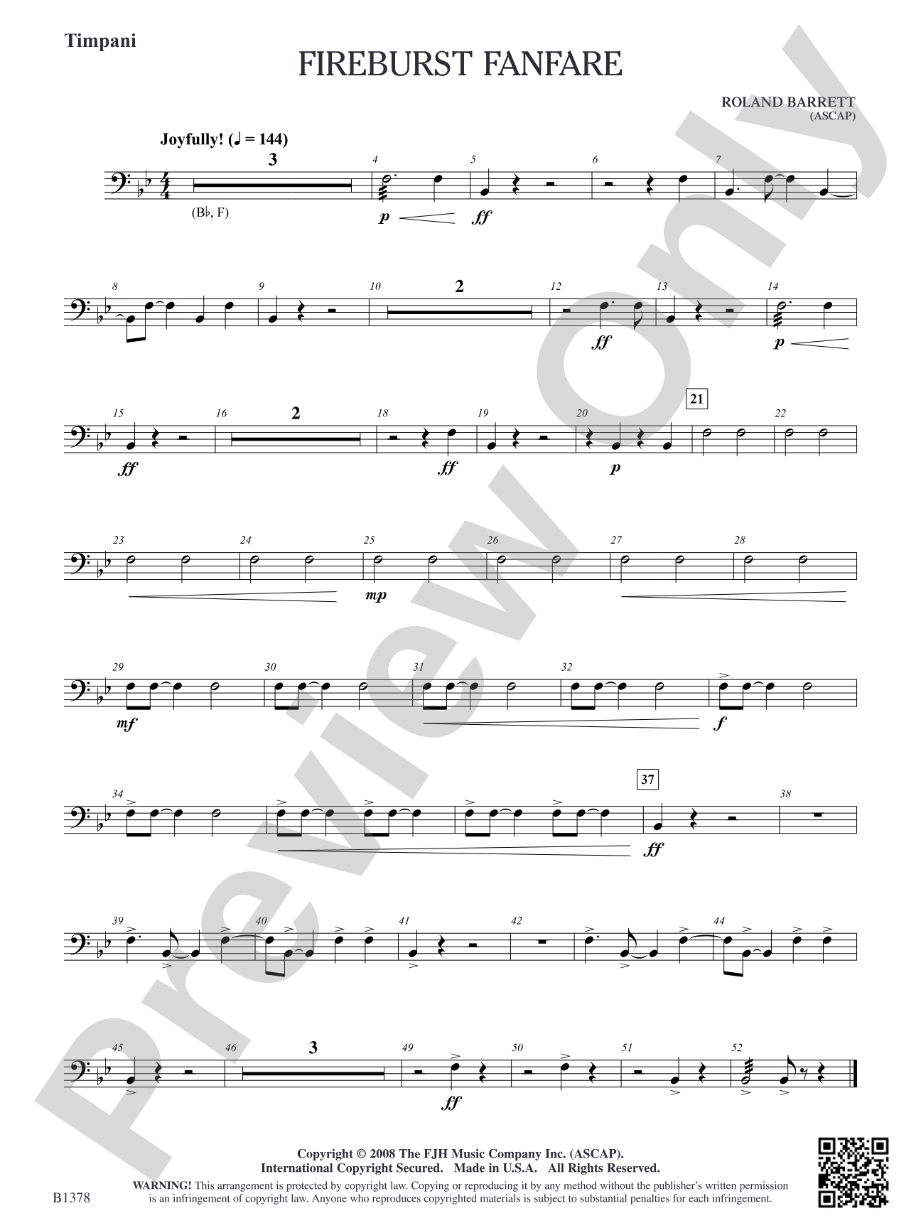 Fireburst Fanfare: Timpani