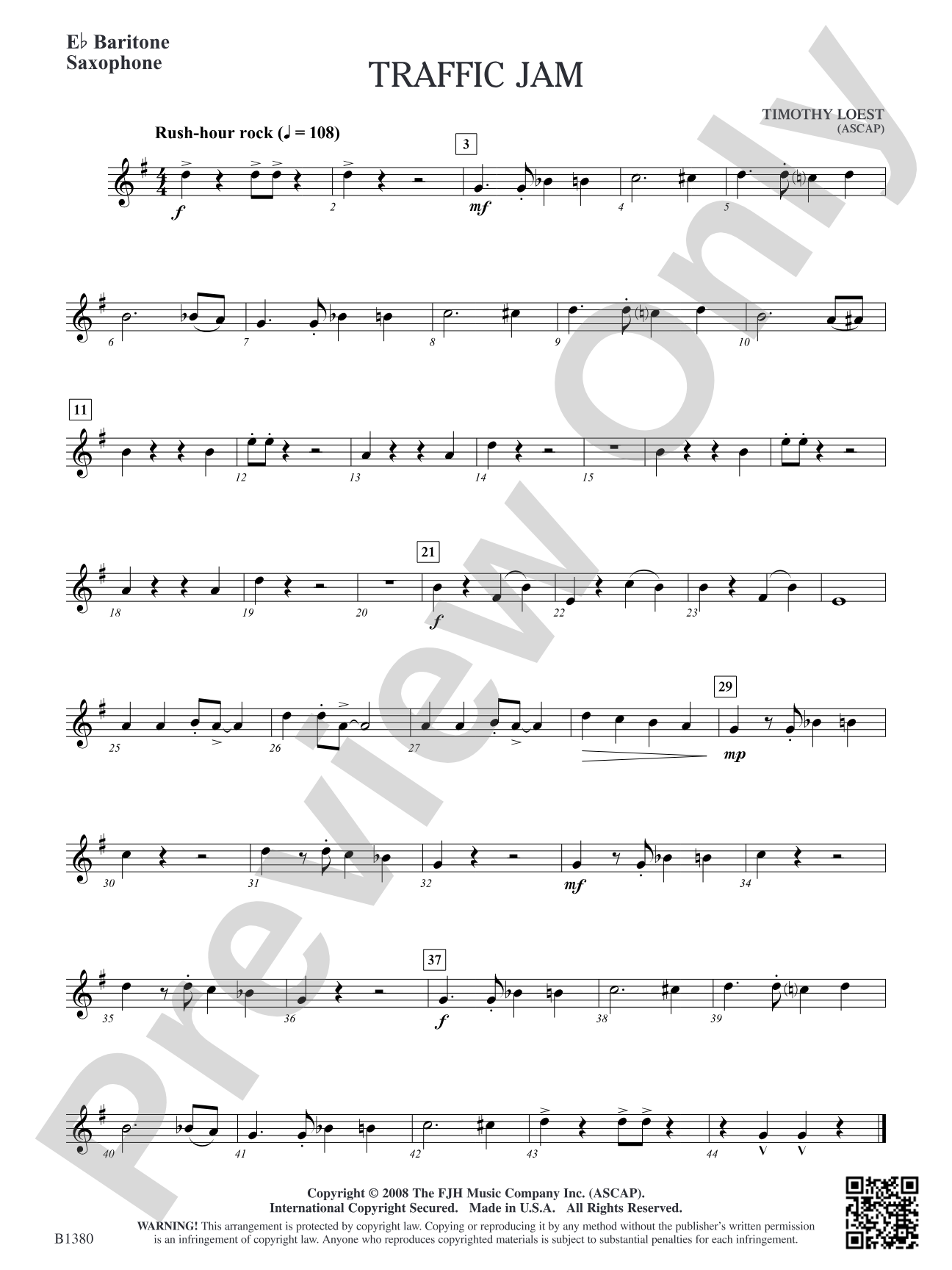 Traffic Jam: E-flat Baritone Saxophone