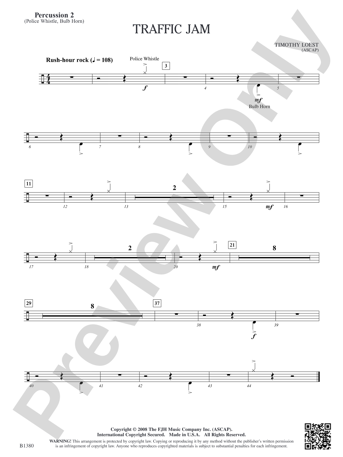 Traffic Jam: Percussion 2
