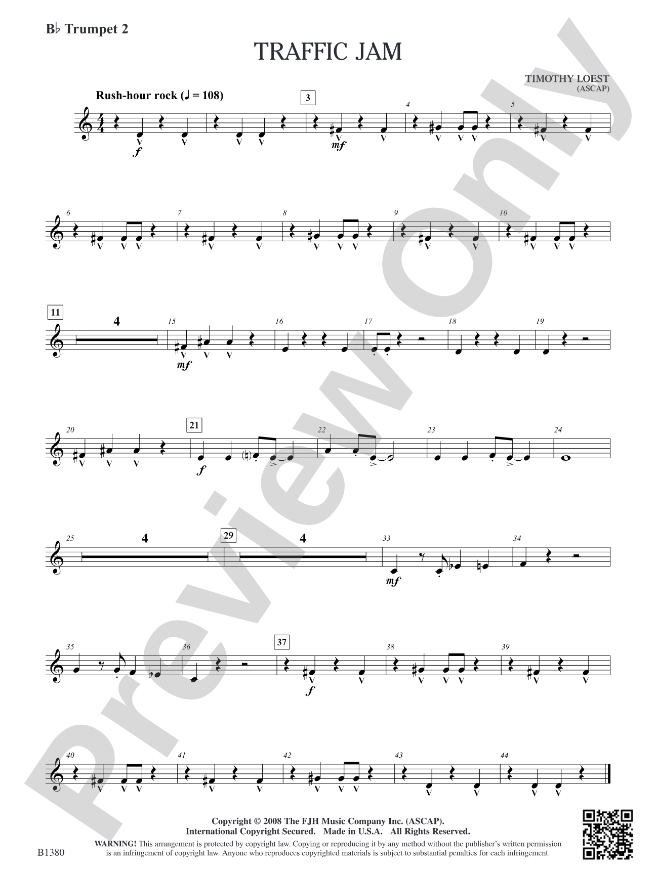 Traffic Jam: B-flat Trumpet 2