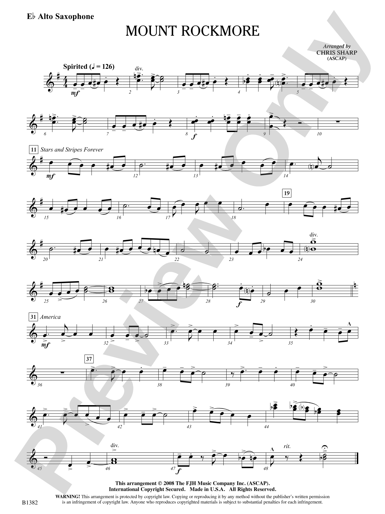 Mount Rockmore: E-flat Alto Saxophone
